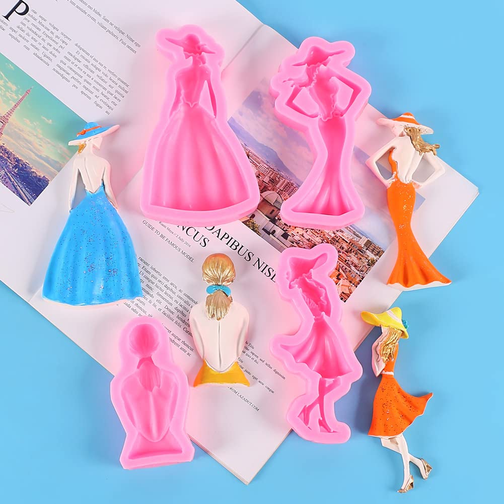 Cestony Goddess Of Back Girl Silicone Molds For Diy Cake Fondant Biscuit Cookies Soap Sugar Pudding Chocolate Hard Candies Desse