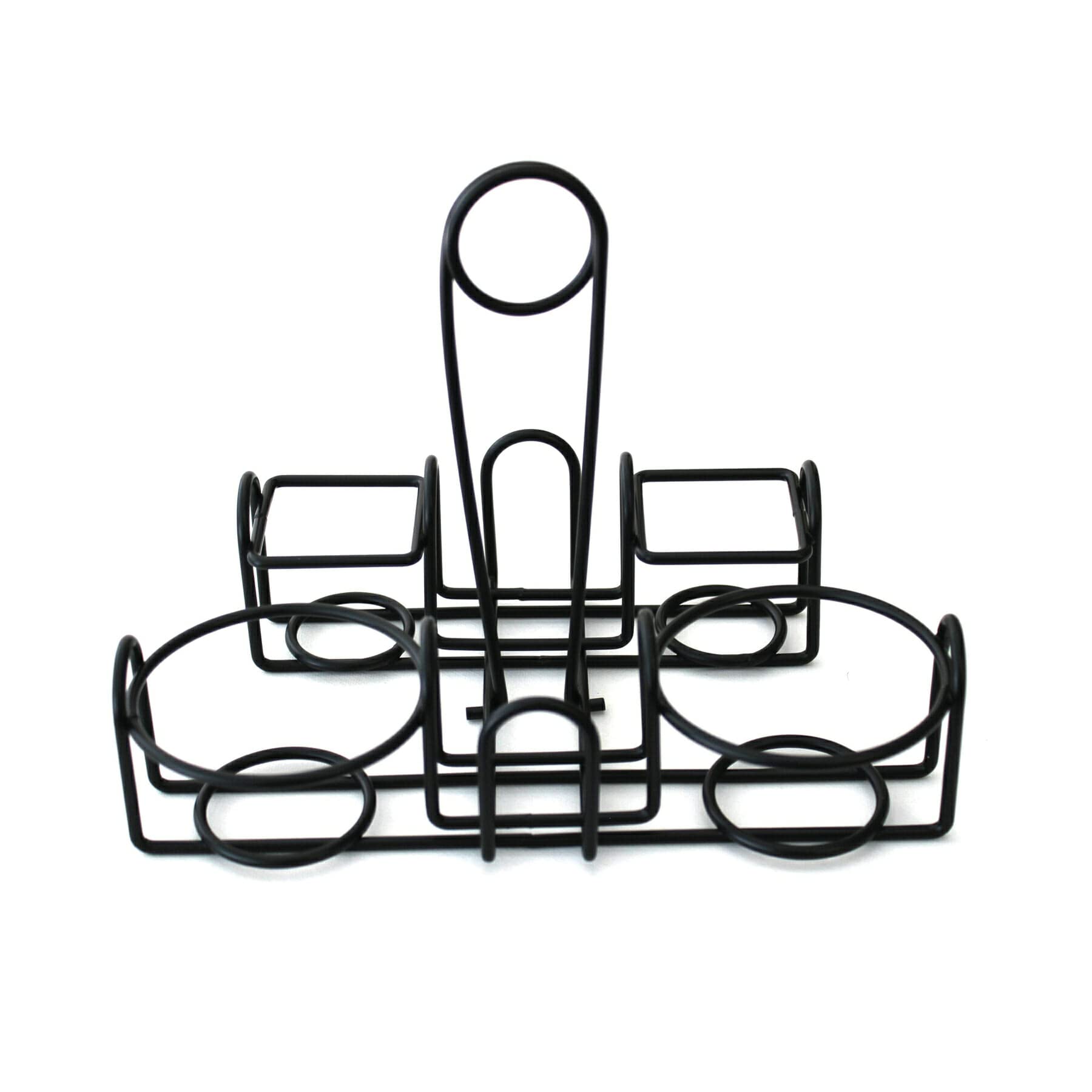 G.E.T. 4-93736 Black 9 Wire Caddy For Round Table Pizza, 6'' Tall Metal Specialty Servingware Collection