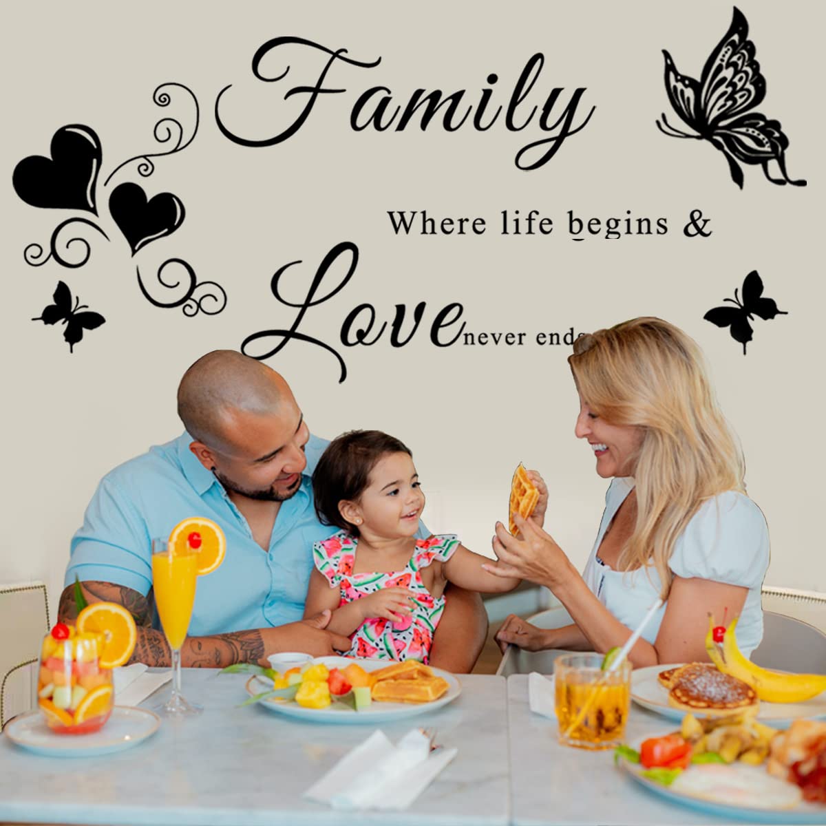 Family Wall Sticker Wall Decal Inspirational Family Quote Sticker Vase Wall Art Sticker Vinyl Lettering Saying Wall Decals For L