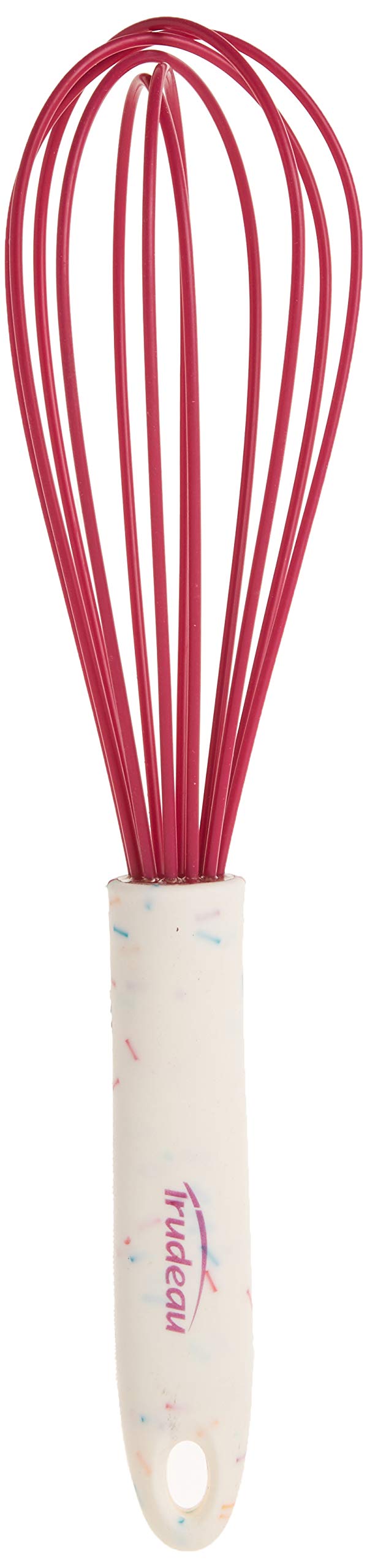 Trudeau White Confetti Silicone Whisk, 10''