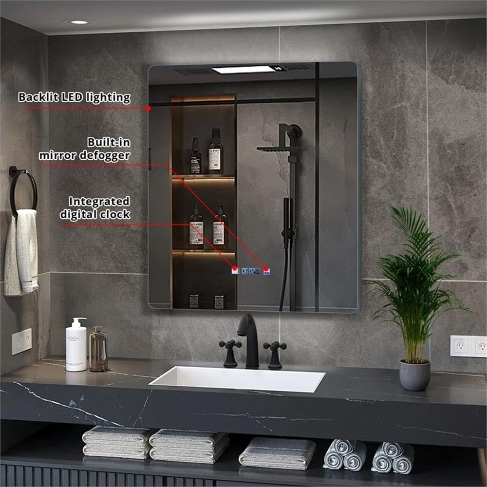 Lugano 30'' Wide x 32'' Tall LED Mirror w/ Defogger
