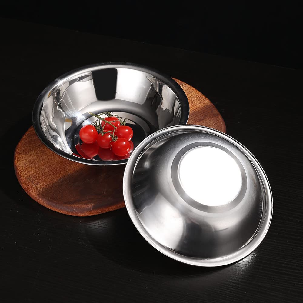 Xzjmy Stainless Steel Bowls,6 Inch Flat Rim Flat Base Mixing Bowl,Dip Bowls Set Stackable Dishware Safe,Set Of 6