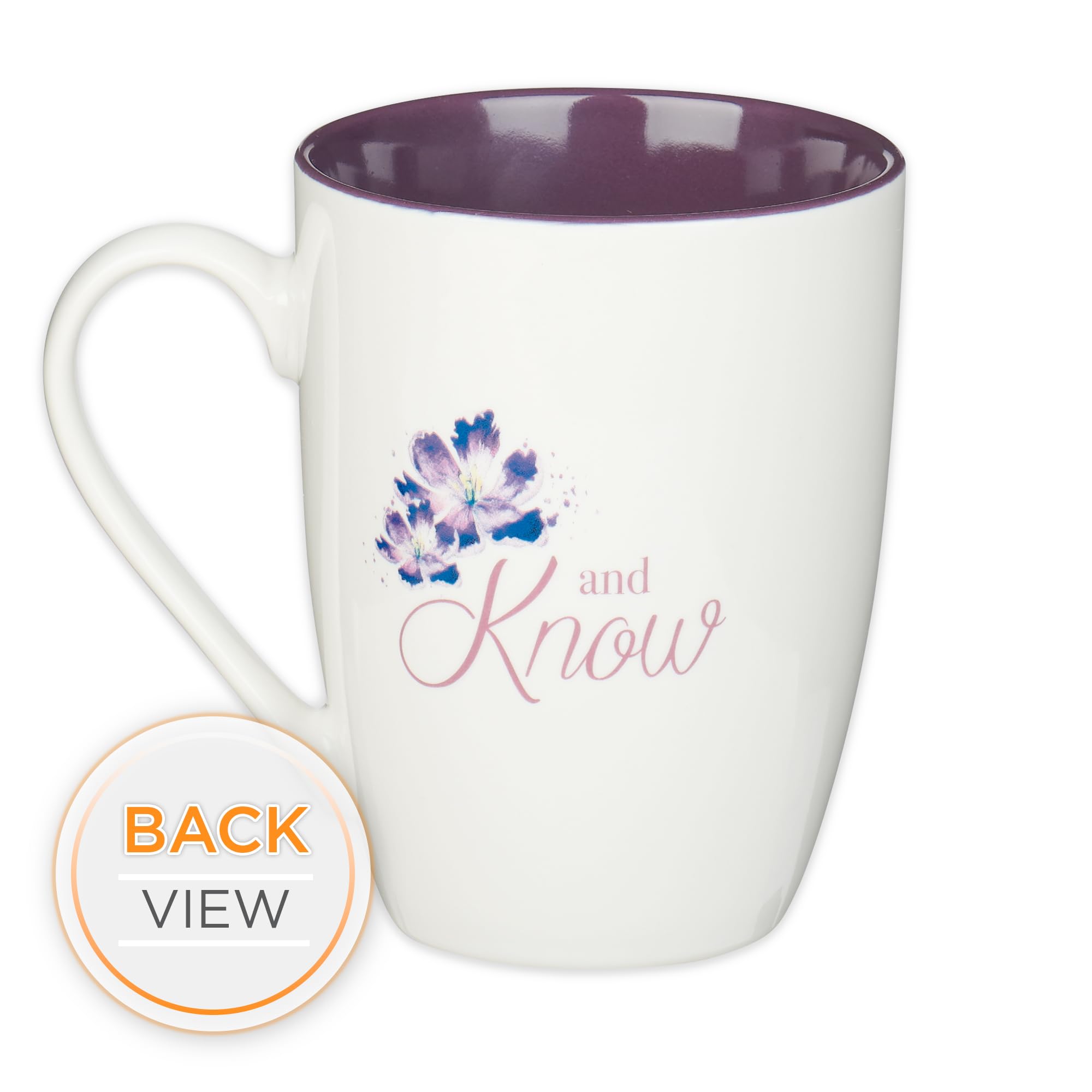 Christian Art Gifts Encouraging Scripture Ceramic Coffee & Tea Mug for Women: Be Still & Know Inspirational Psalm Bible Verse, M