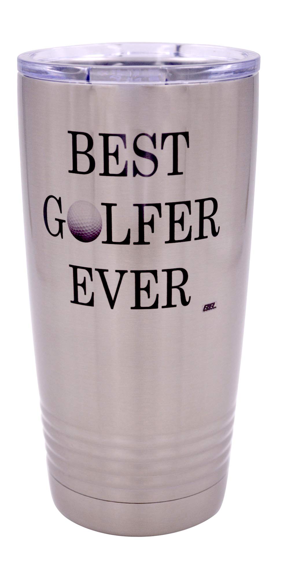 Rogue River Tactical Funny Best Golfer Ever 20 Ounce Large Stainless Steel Golf Travel Tumbler Mug Cup W/Lid Dad Grandpa Ball