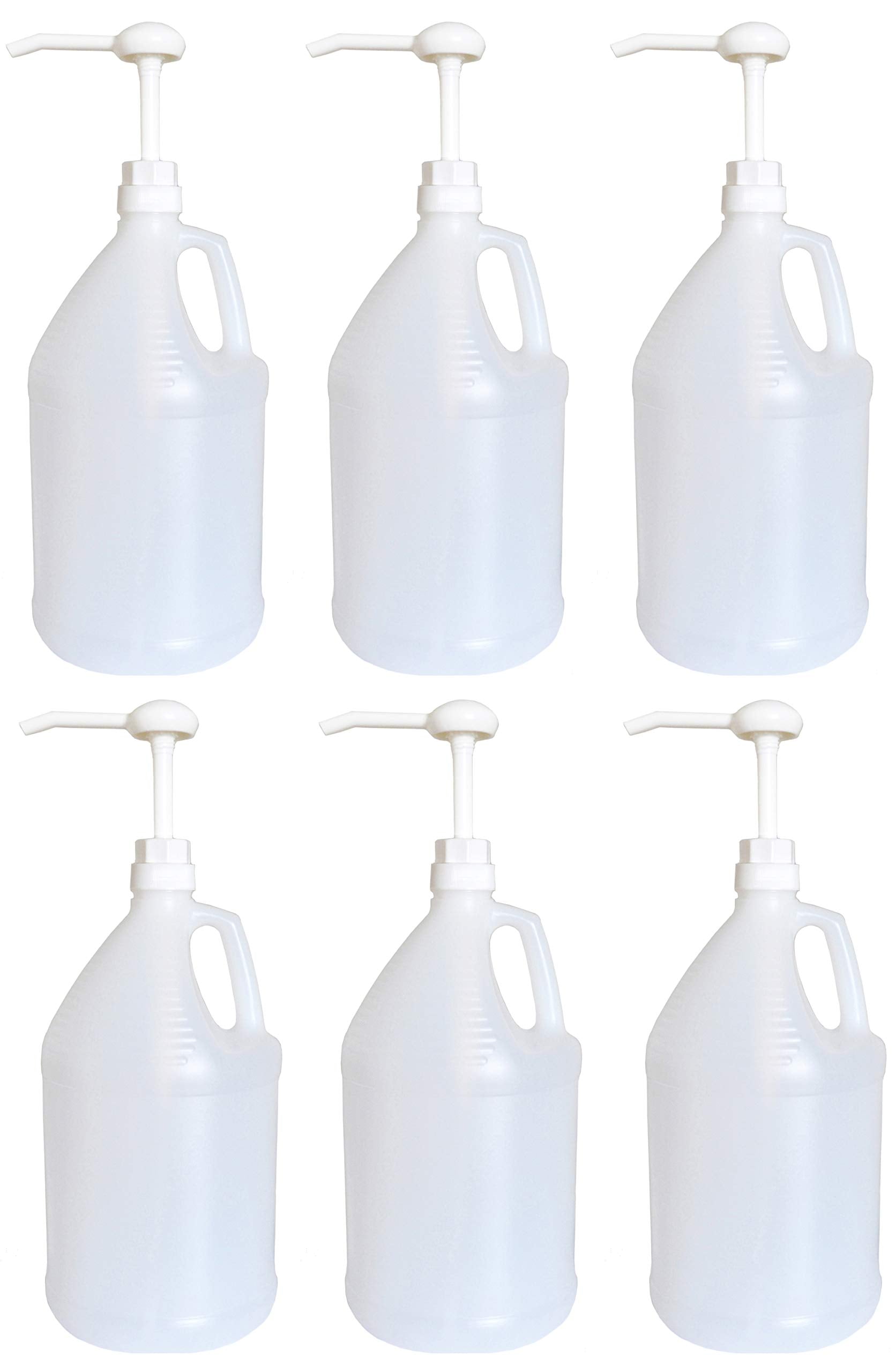 Nicebottles - Gallon Jug With Pump, Pack Of 6
