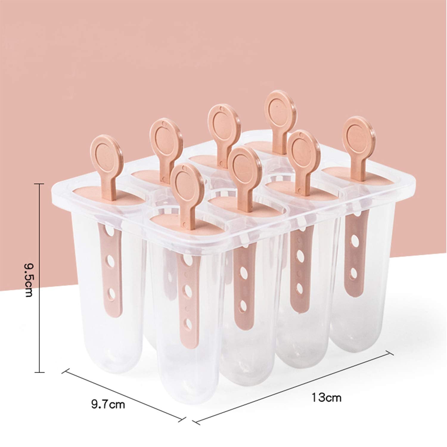 Popsicles Molds,8Pcs Silicone Popsicle Molds,Bpa Free Homemade Ice Popsicle Molds, Reusable Easy Release Ice Pop Molds With Stic