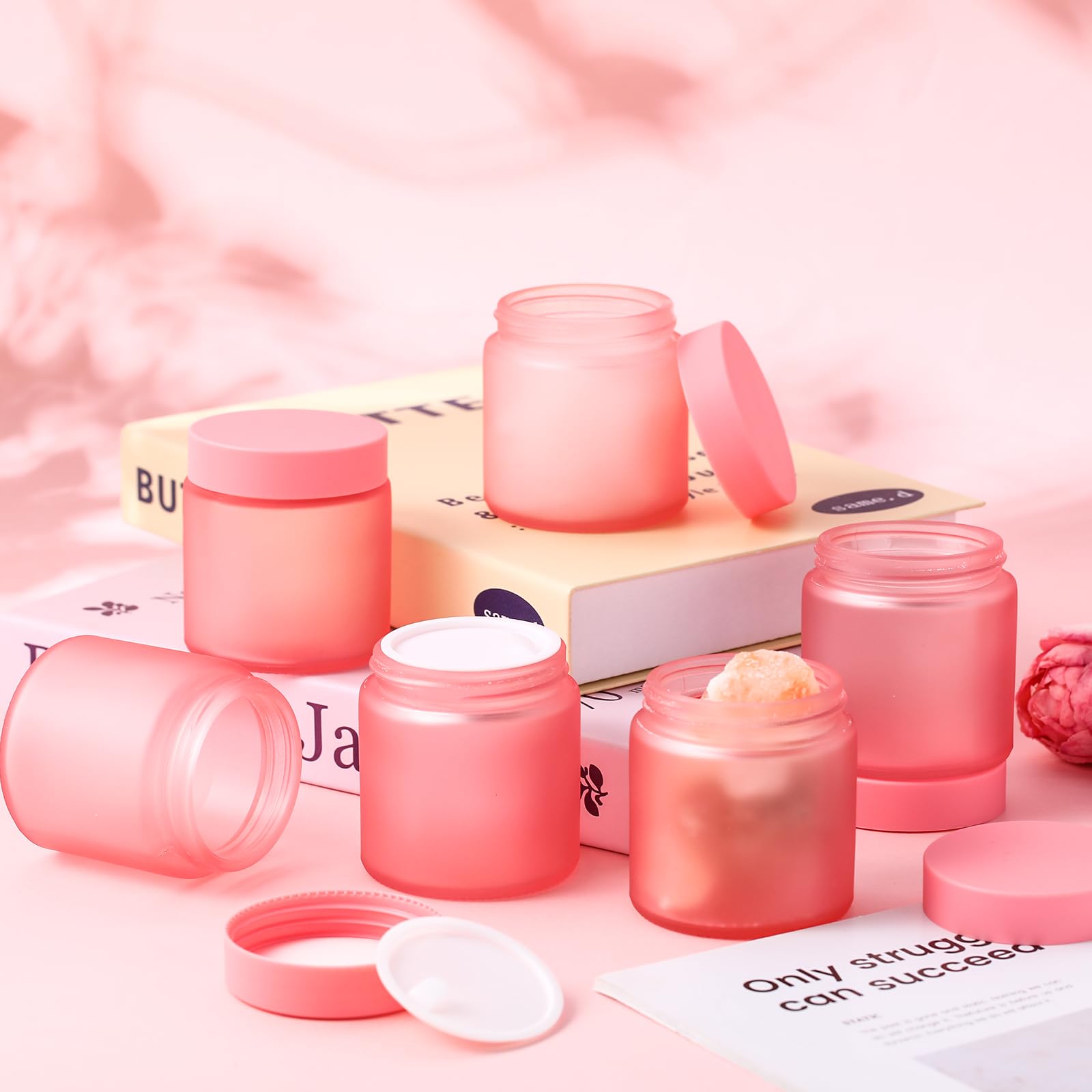 Norme 12 Pcs 4 Oz Glass Jars With Lids Leakproof Round Airtight Empty Cosmetic Jars With Inner Liners Lid For Storing Lotions Po