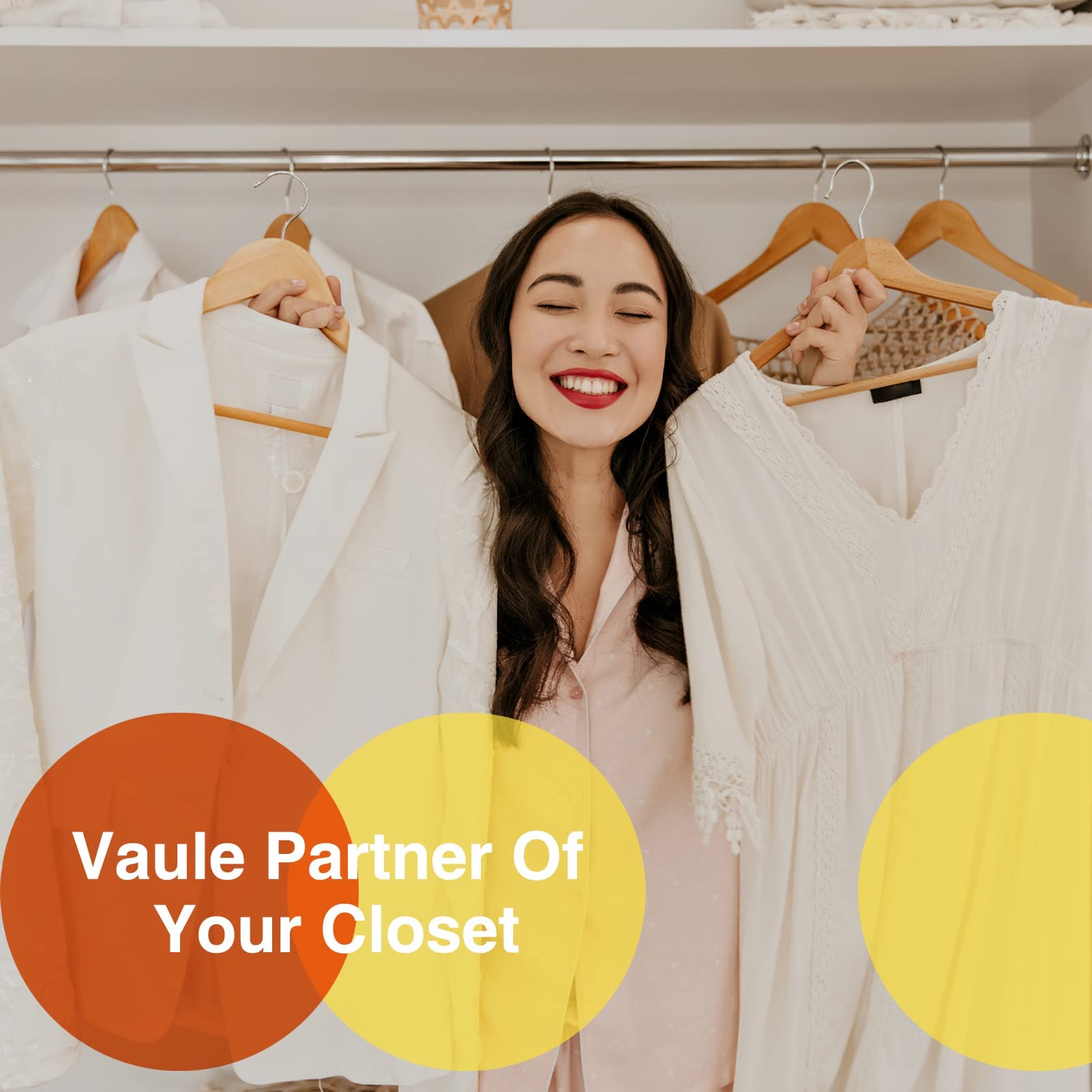 UINICOR Wooden Hangers - 30 Pack - Slim Wooden Suit Hangers Coat Hangers for Closet  Heavy Duty Hangers Precisely Cut Notches Wood Hangers Clothes Hangers for Shirt Suit Dress Natural