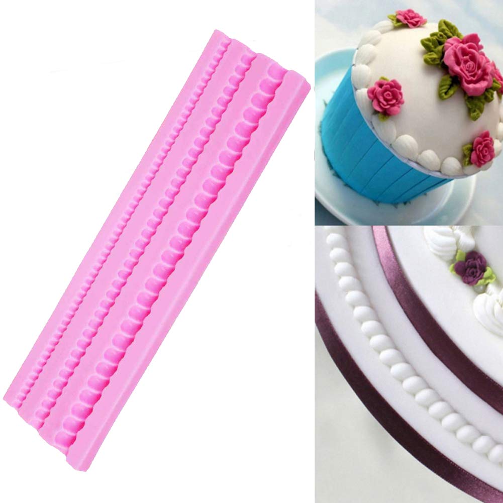 Rope Bead 3D Silicone Fondant Mould Cake Border Decorating Molds Sugar Icing Gumpaste Kitchen Diy Baking Tools