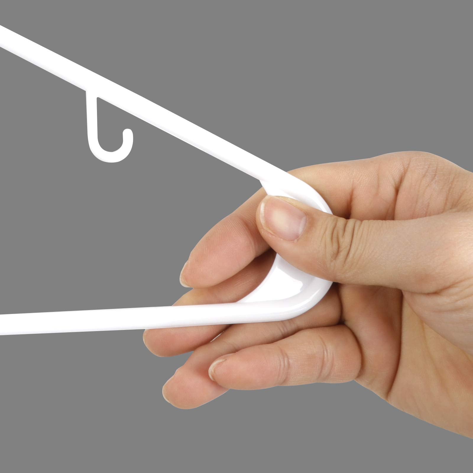 Super Deal Plastic Hangers 100 Pack Tubular Clothes Hangers With Double Hooks Heavy Duty Lightweight Space Saving Non Slip Laund