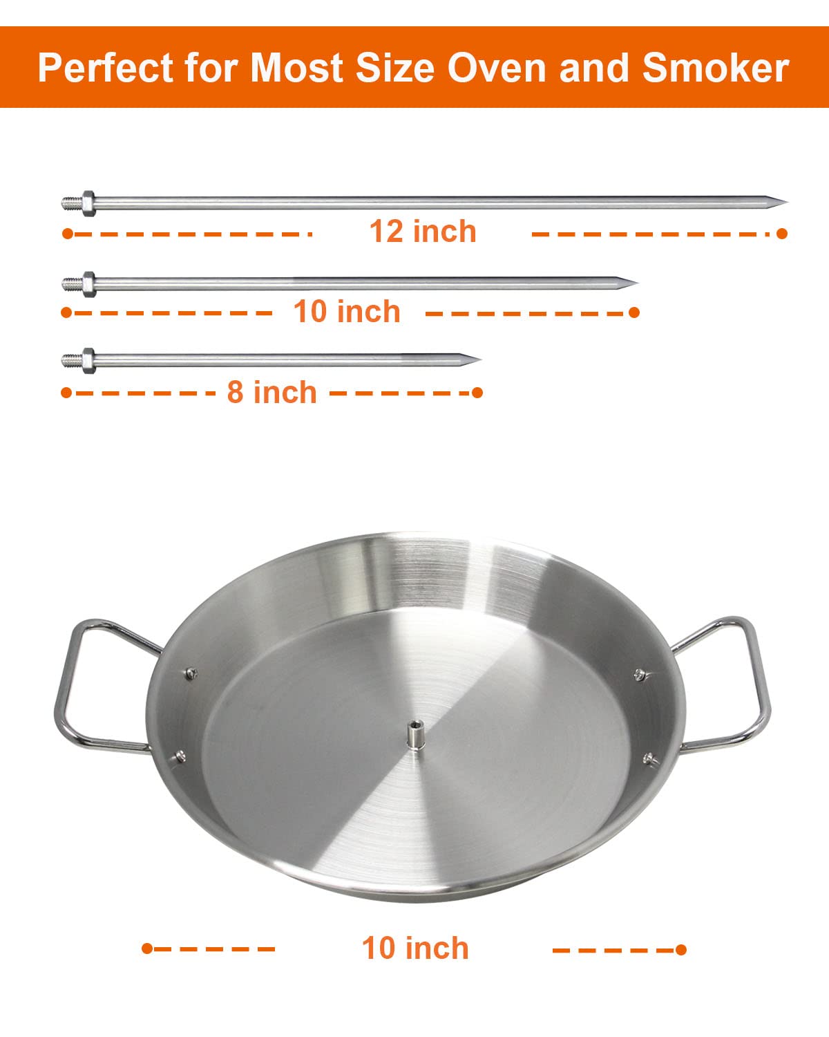 Dolamoty Bbq Vertical Skewer Pan Gyro Spit Shawarma Skewer Stand For Oven, Al Pastor Skewer For Grill, El Pastor Hack For Tacos