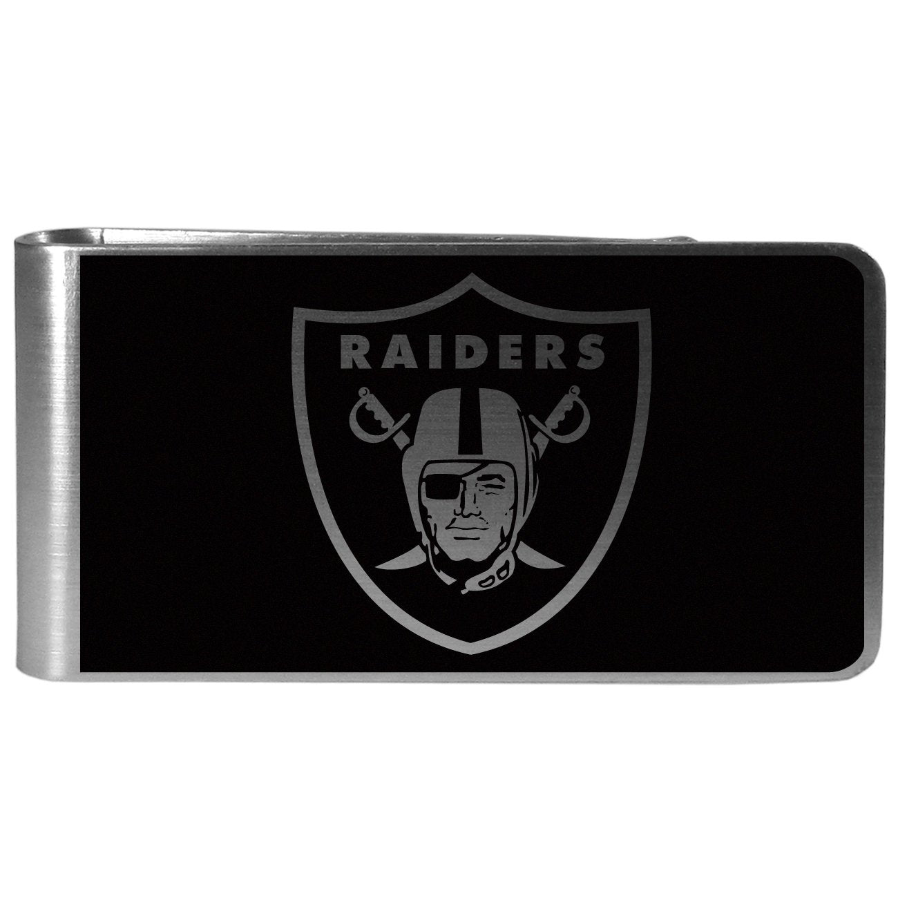 Nfl Siskiyou Sports Mens Las Vegas Raiders Black And Steel Money Clip One Size Black