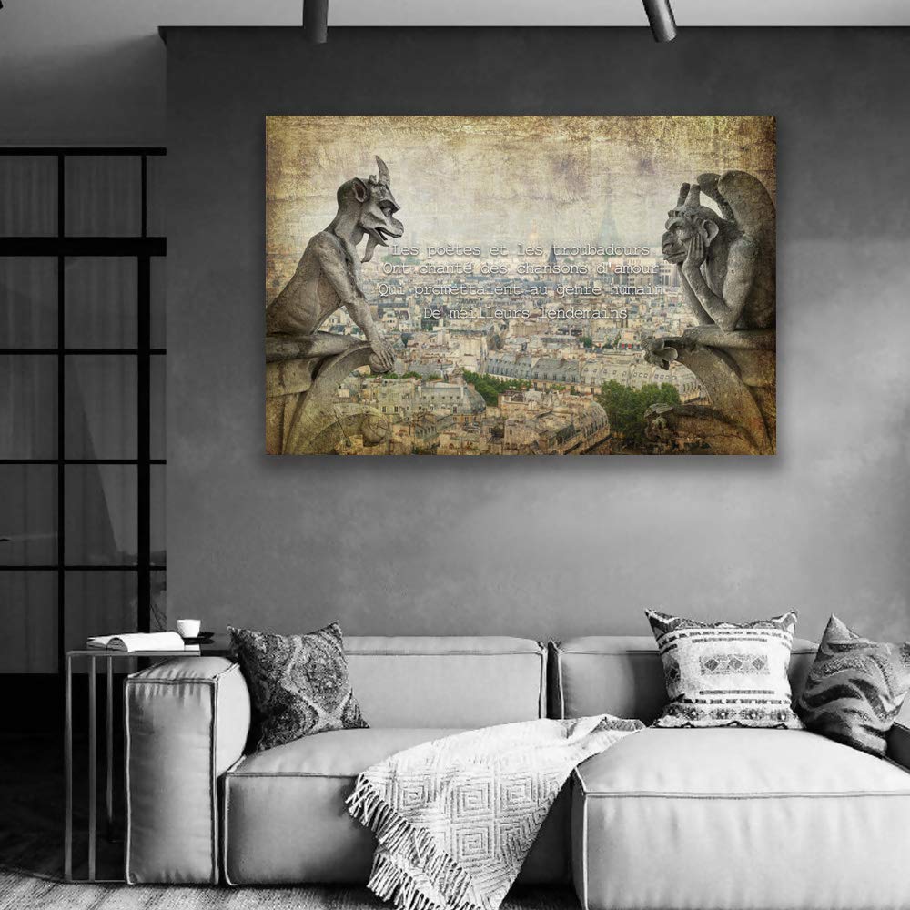 Wall26 Canvas Wall Art Memory Cath  Drale Notre Dame De Paris Home Prints Ready To Hang - 12X18 Inches