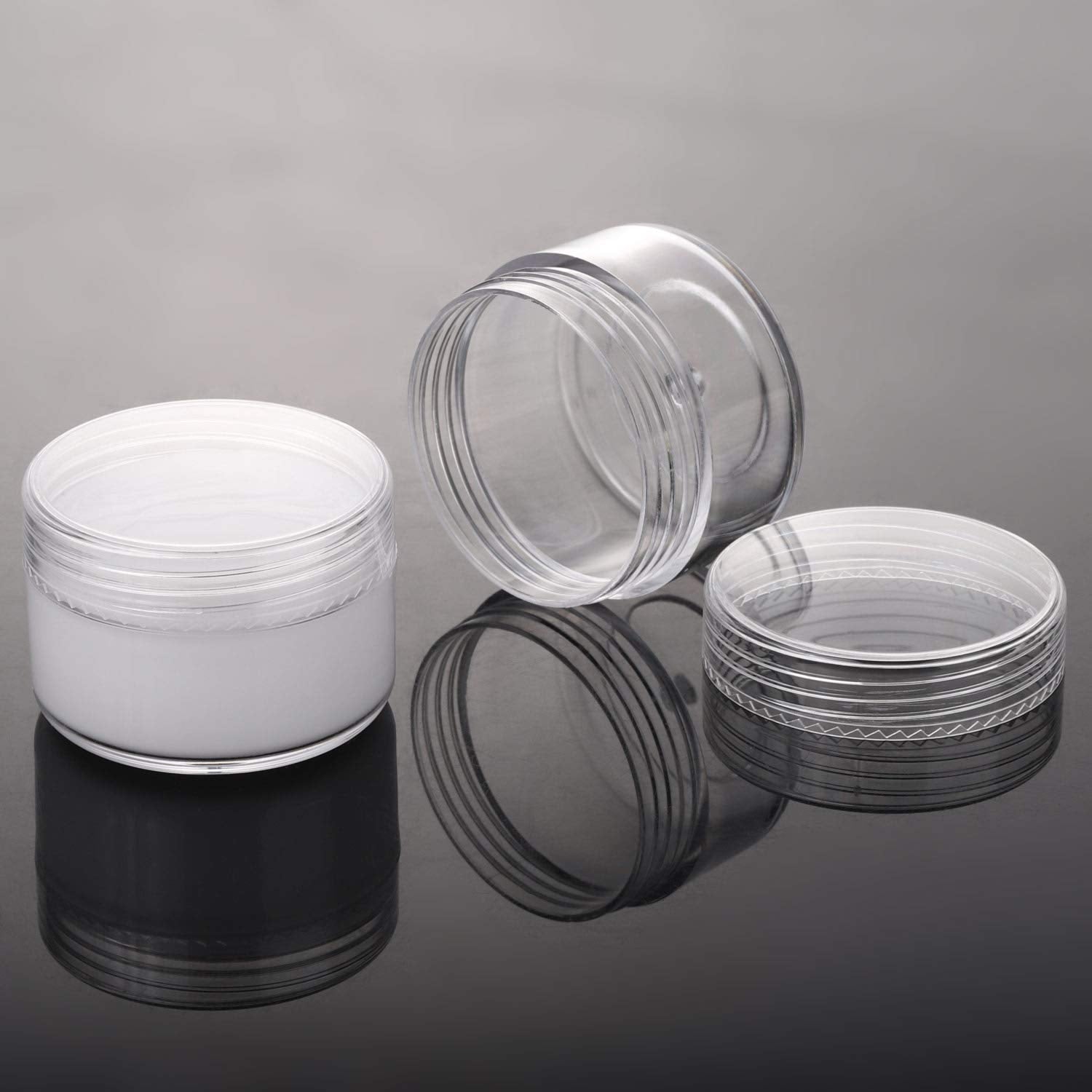 100 Count Refillable Sample Containers With Lids Cosmetic Jars 15 Gram Empty Cream Jars Leak Proof Makeup Containers For Traveli