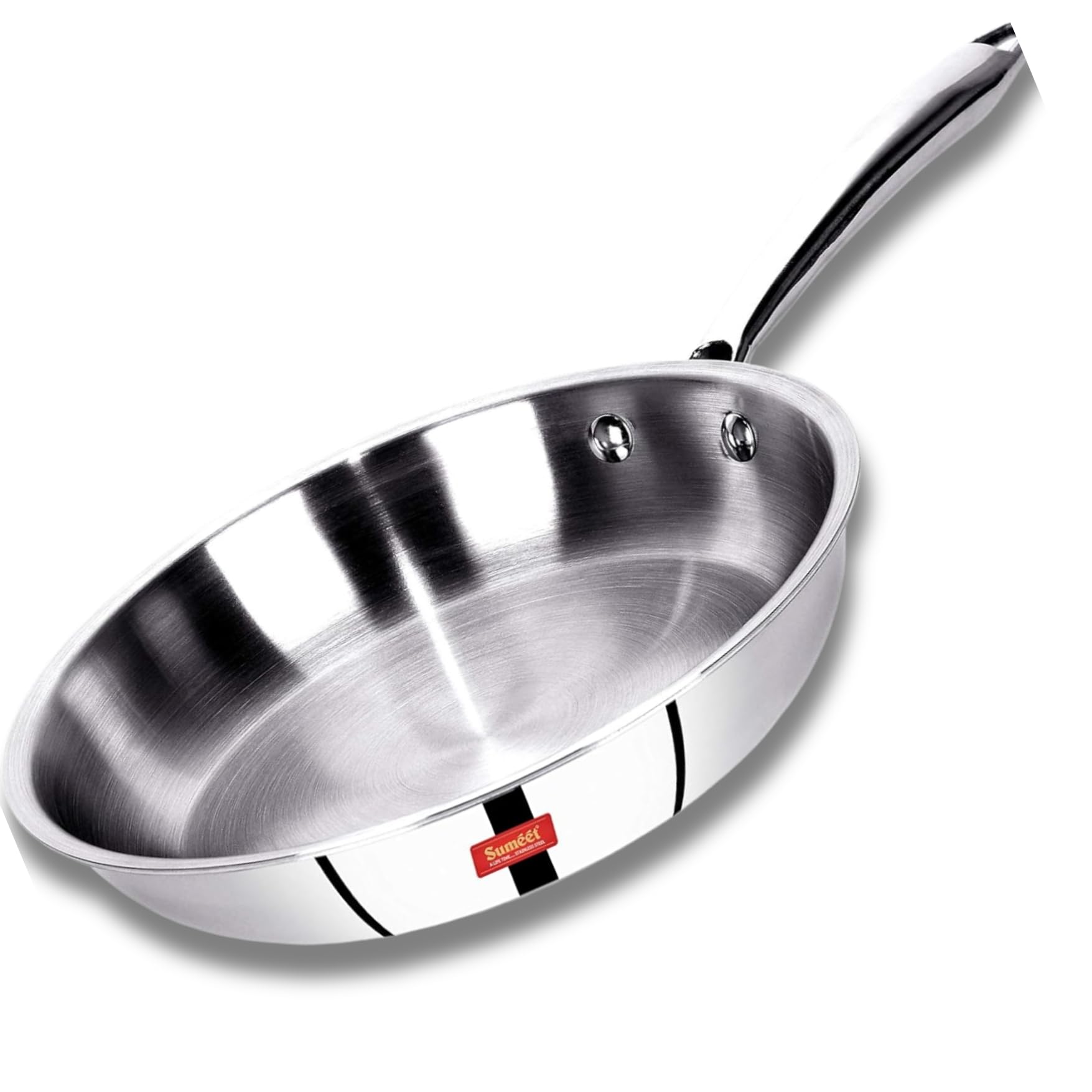 Sumeet Cook Smart Triply Steel-Aluminium-Steel - 3 Layers Fry Pan - 1 Ltr - 20Cm