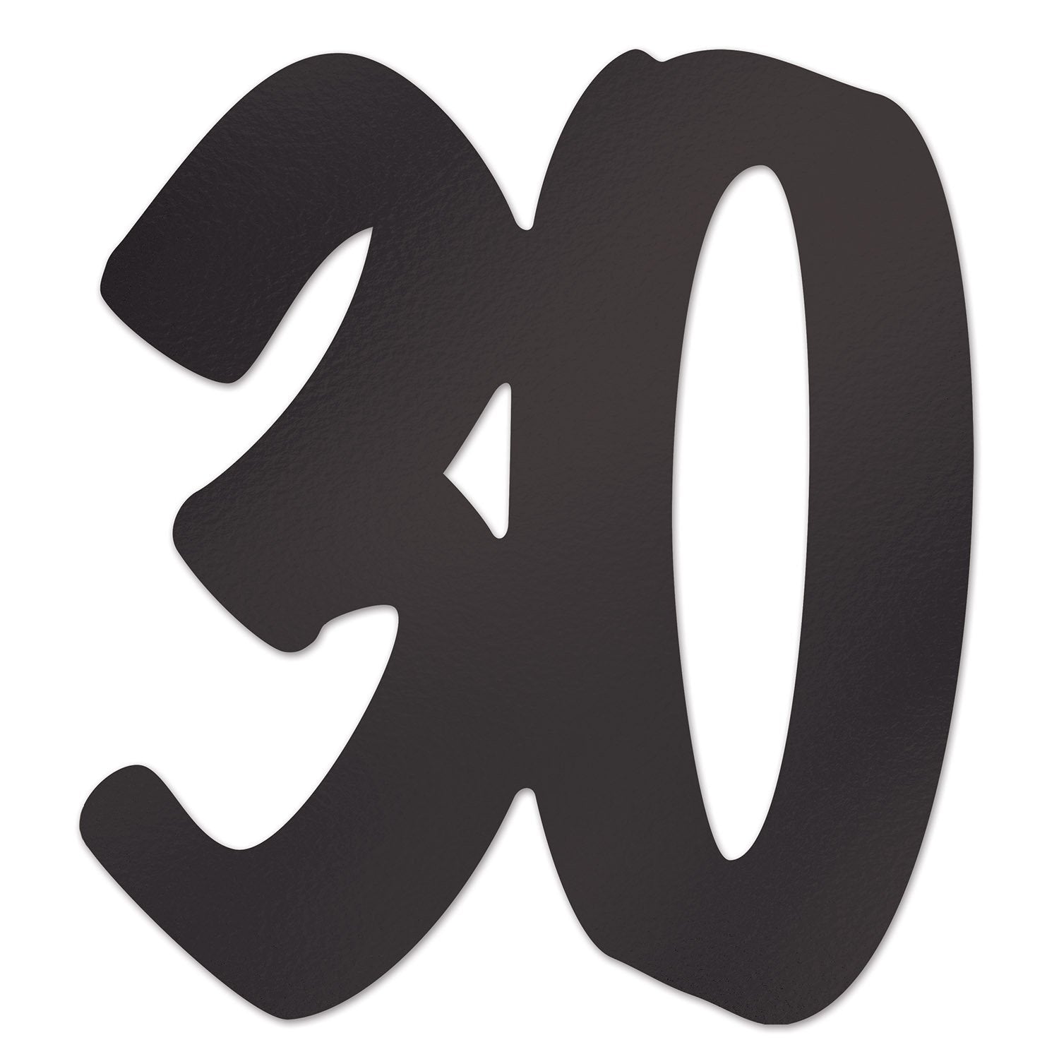 Beistle ''30'' Foil Silhouette, 12-Inch, Black