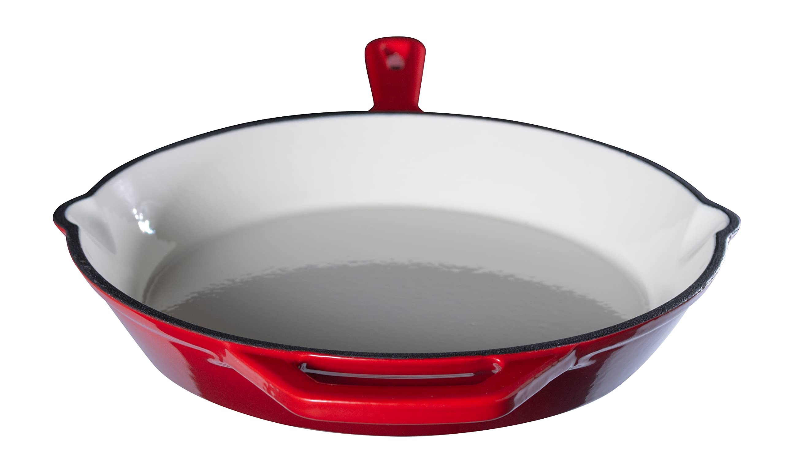 Eternal Living Enameled Cast Iron 10'' Skillet Fry Pan Red