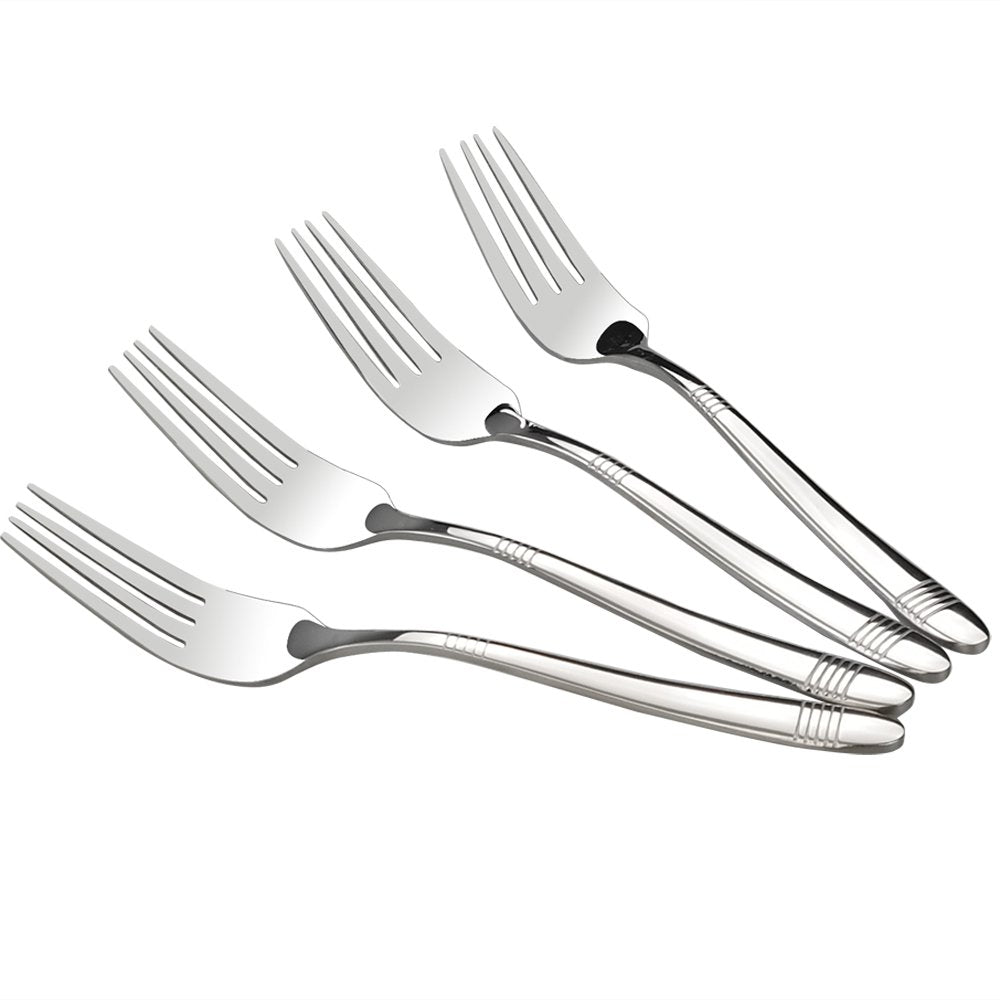 Begale 12-Piece Stainless Steel Dessert Forks, 6.8-Inch