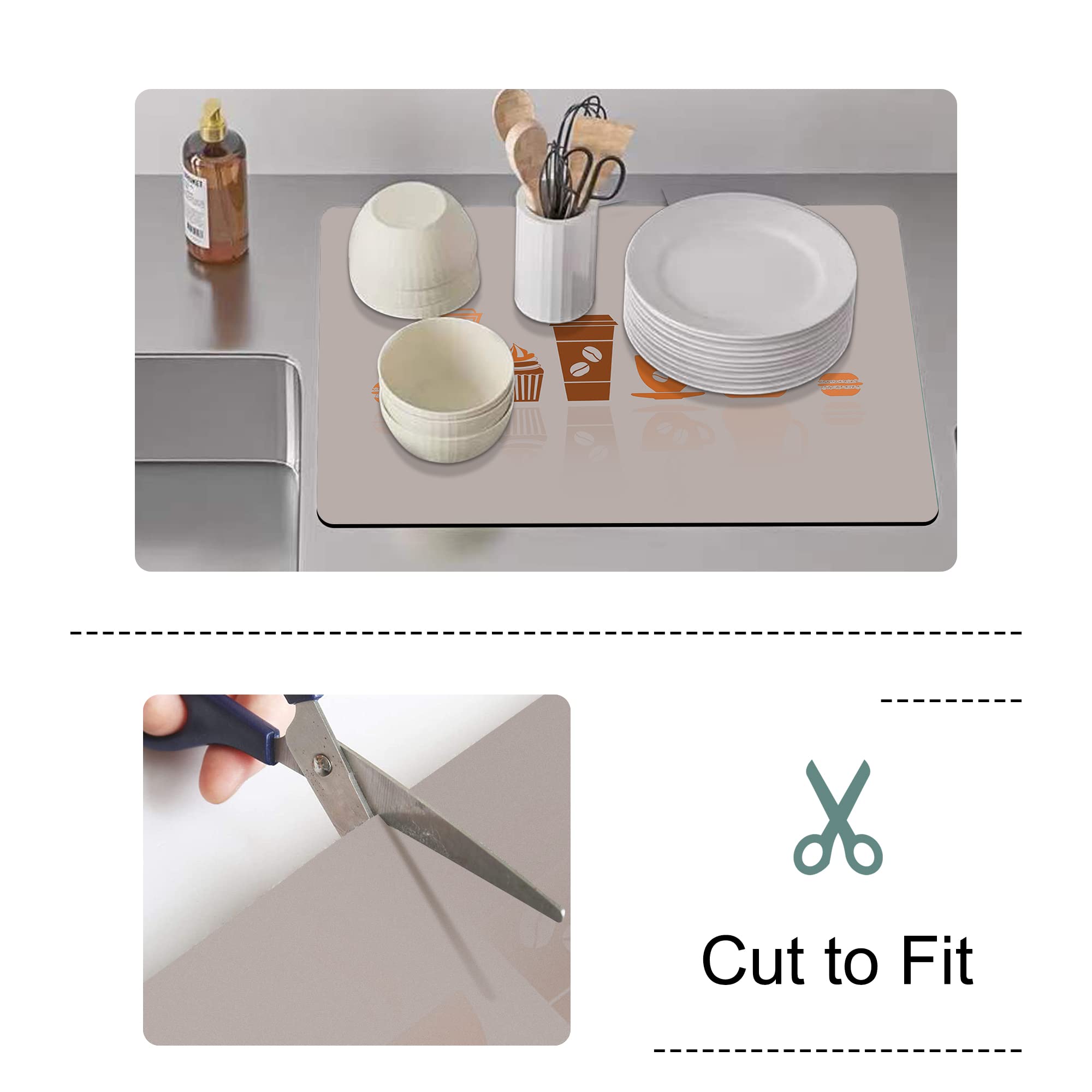 Golener Thick Counter Protector Absorbent Coffee Machine Spill Mat,Coffee Machine Protector,Desk Protector,Prevent Moving,Coffee