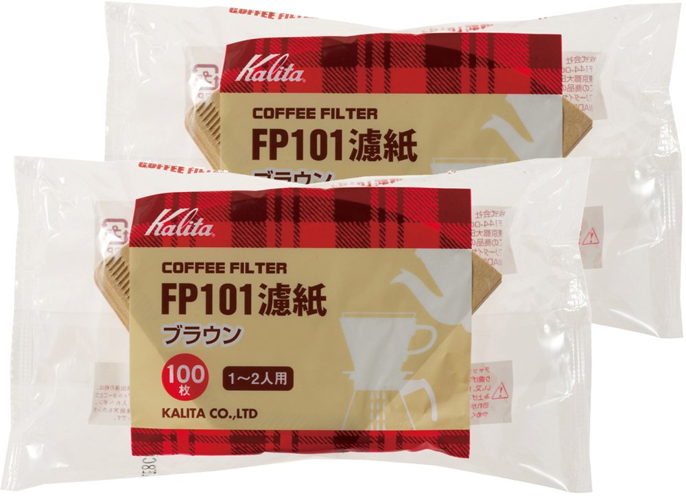 Carita Coffee Filter Fp101 Filter Paper, Brown, For 1-2 People, 100 Sheets X 2 Bags Set #11111