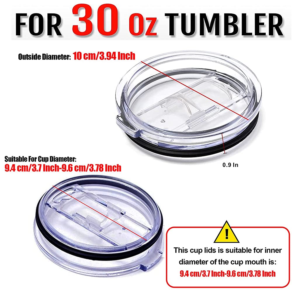 Ailuxuan Tumbler Replacement Lids,Tumbler Lids Spillproof 30 Oz For Yeti Rambler, Ozark Trail, And Other Brands Vacuum Insulatio