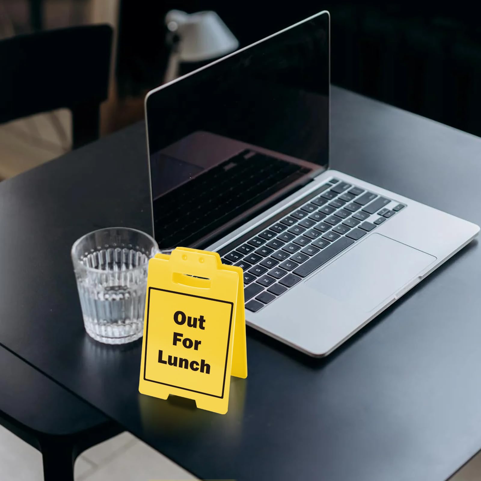 Office Desk Sign | OUT FOR LUNCH & Enjoy Sunny Days! | Office Desk Accessories for Women & Men | Cubicle Decor & Work Essentials