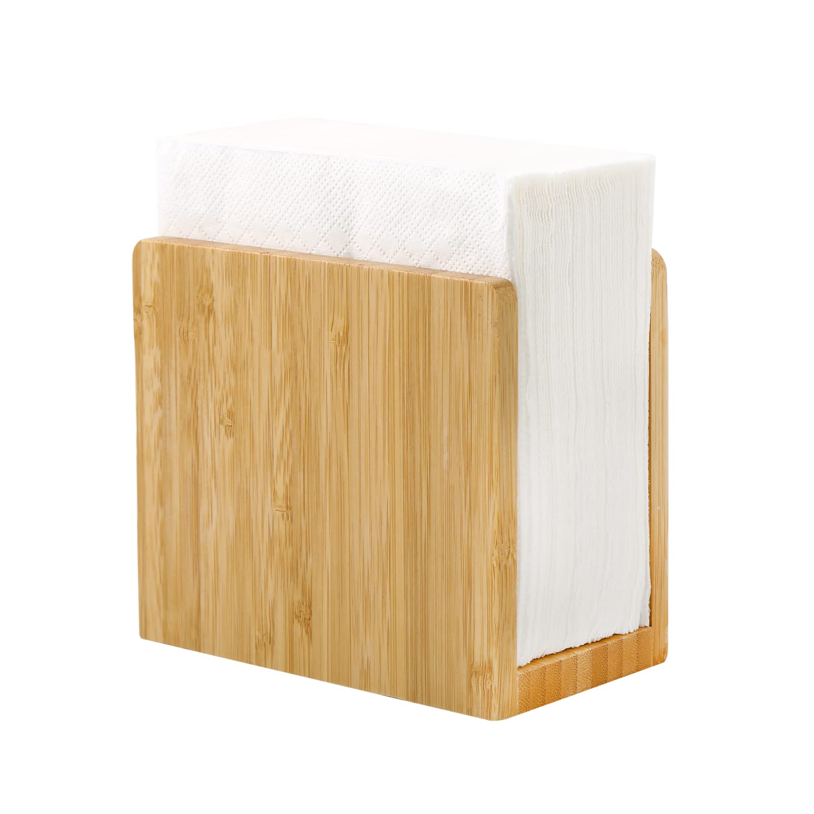 Napkin Holder Bamboo Vertical Napkin Holder Wooden Napkin Holder, Natural Bamboo Wood Strong And Waterproof, Napkin Holder For T