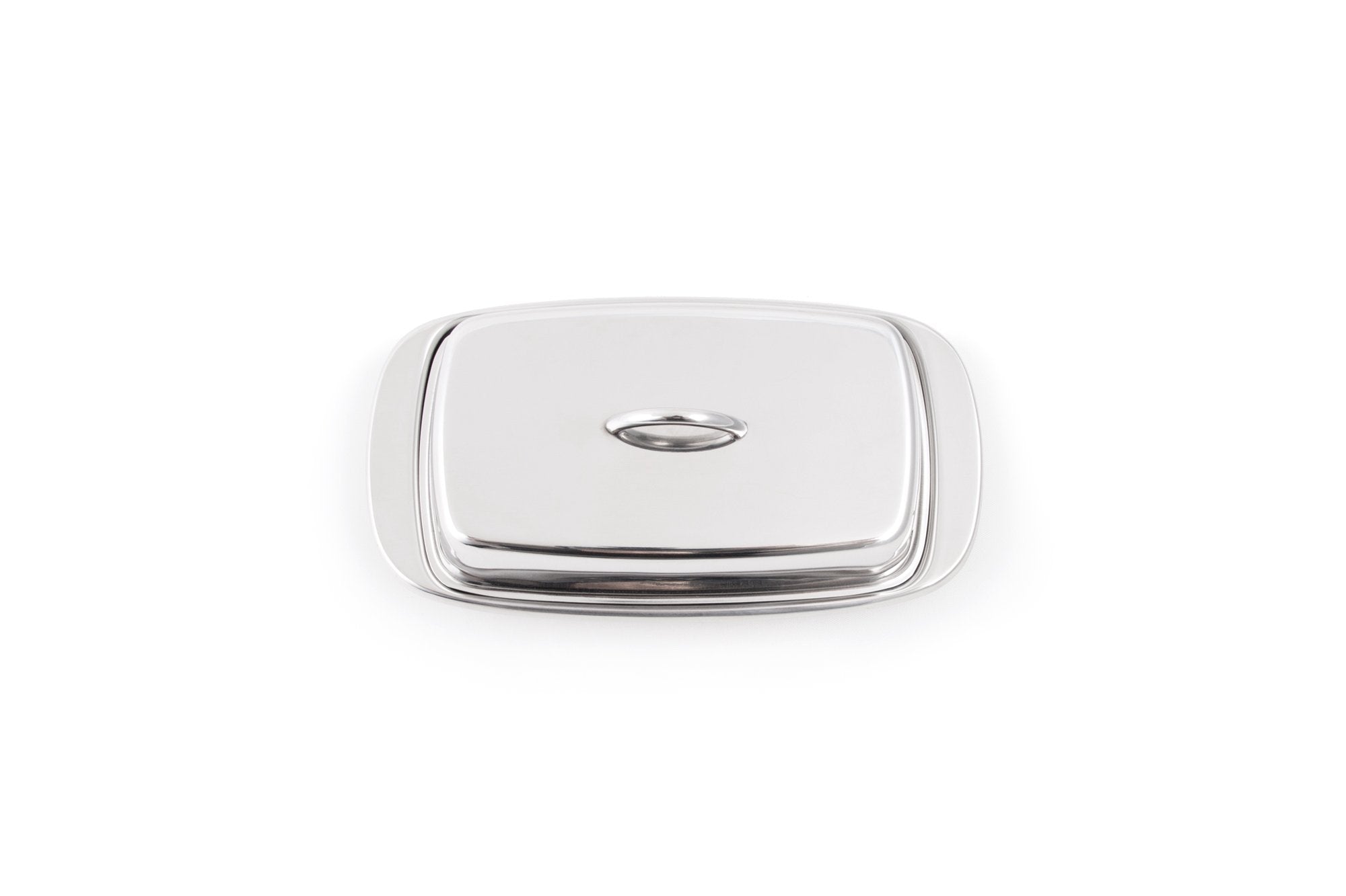 Fox Run Stainless Steel Double Covered Butter Dish, 7.5''