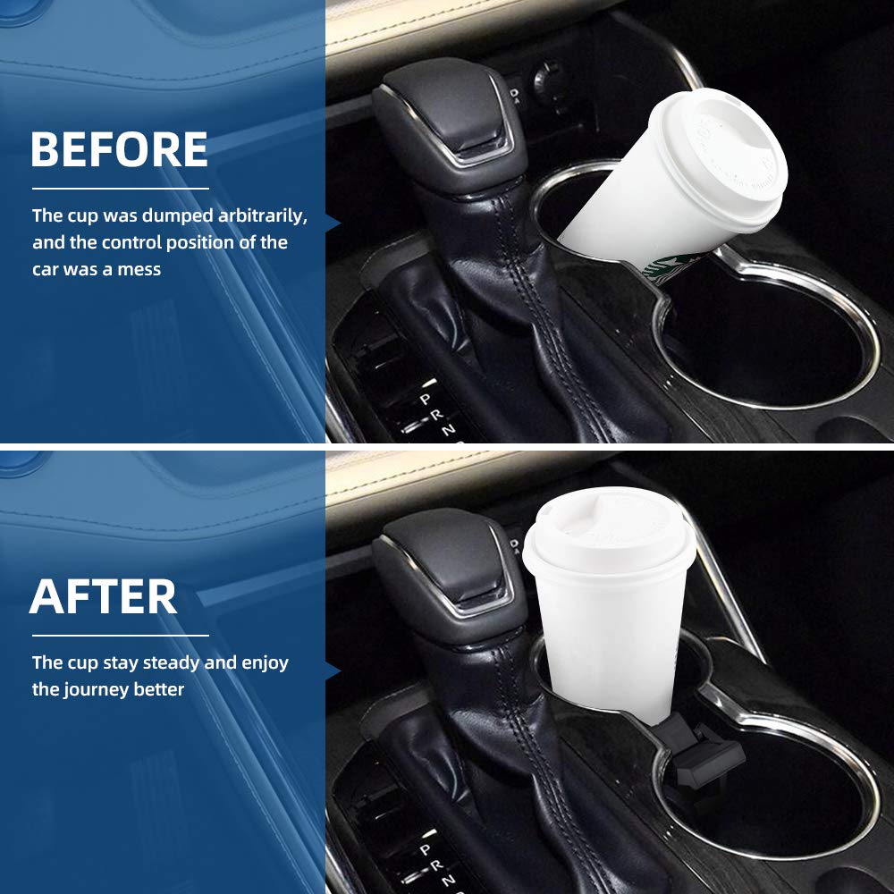 JoyTutus Cup Holder Compatible with Highlander 2014-2020  Cup Holder Insert Fits Most Cup Sizes  Center Console Drink Cup Holder Insert Divider  Replacement for Highlander Accessories