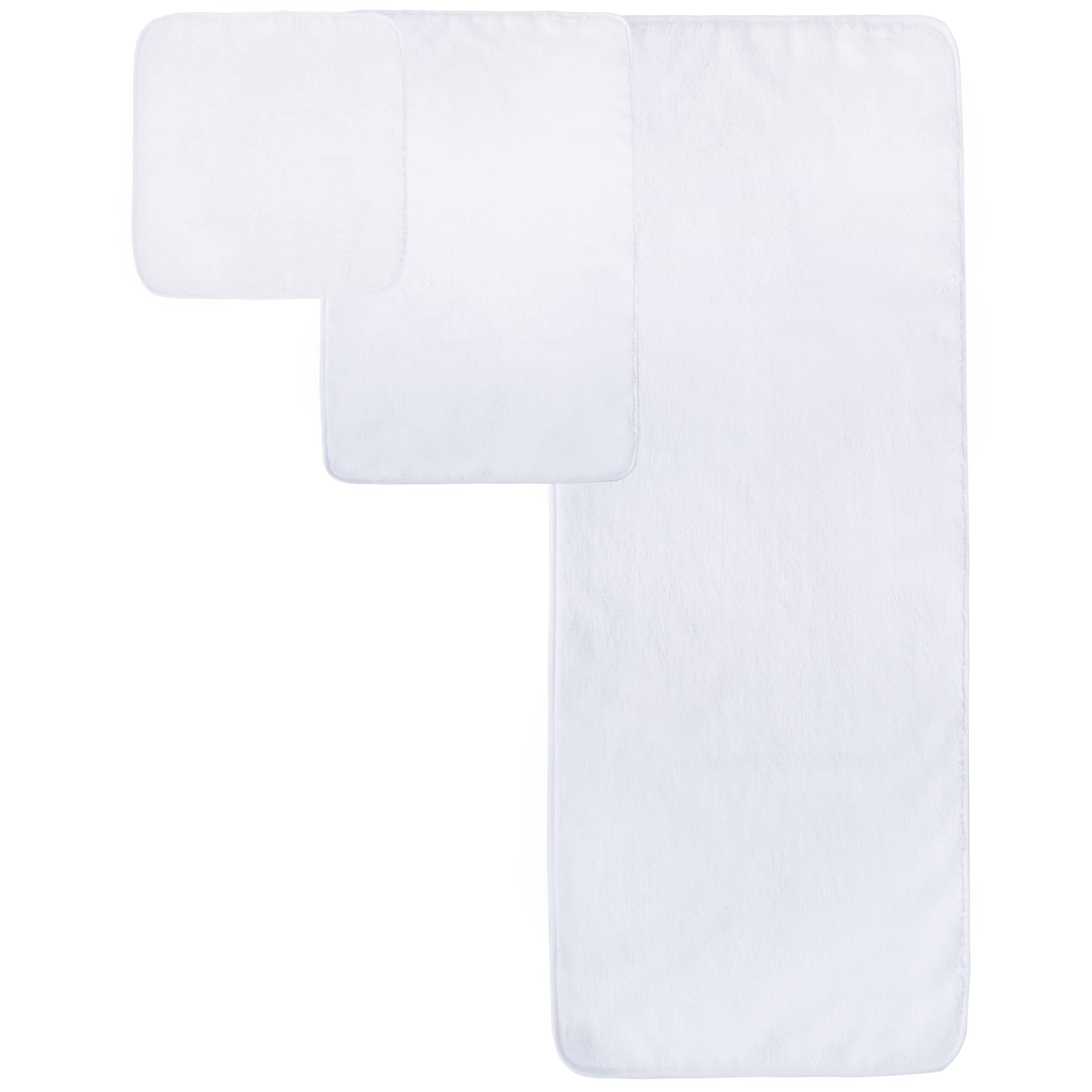 Polyte Oversize, 60 X 30 In., Quick Dry Lint Free Microfiber Bath Towel Set, 6 Piece (White)