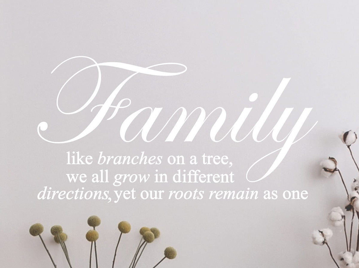 Innovative Stencils 1134 24 Mwhite Family Like Branches On A Tree Wall Decal Sticker Quote, 24 And 34-Inch Wide By 12 And 34-Inc