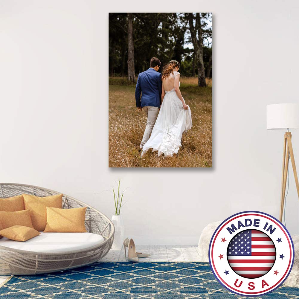 H5Print Custom Canvas Prints Personalized Wall Art With Your Wedding Photos/Pictures Digitally Printed - 36X24Inches