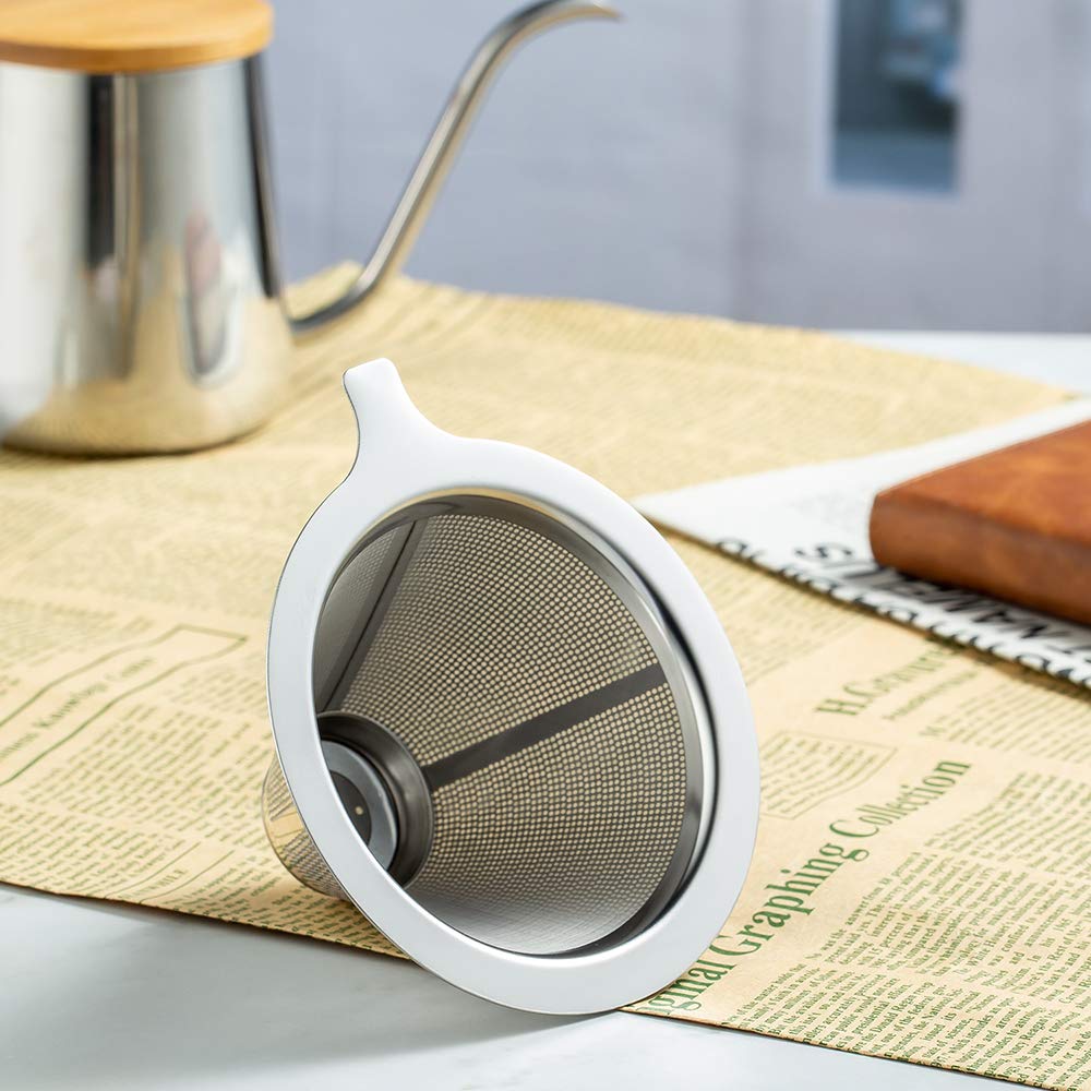 Annmexx Upgraded Pour Over Coffee Filter, Coffee Dripper, Paperless Mess Stainless Steel Coffee Filter, Maker One To Two Cup Cof