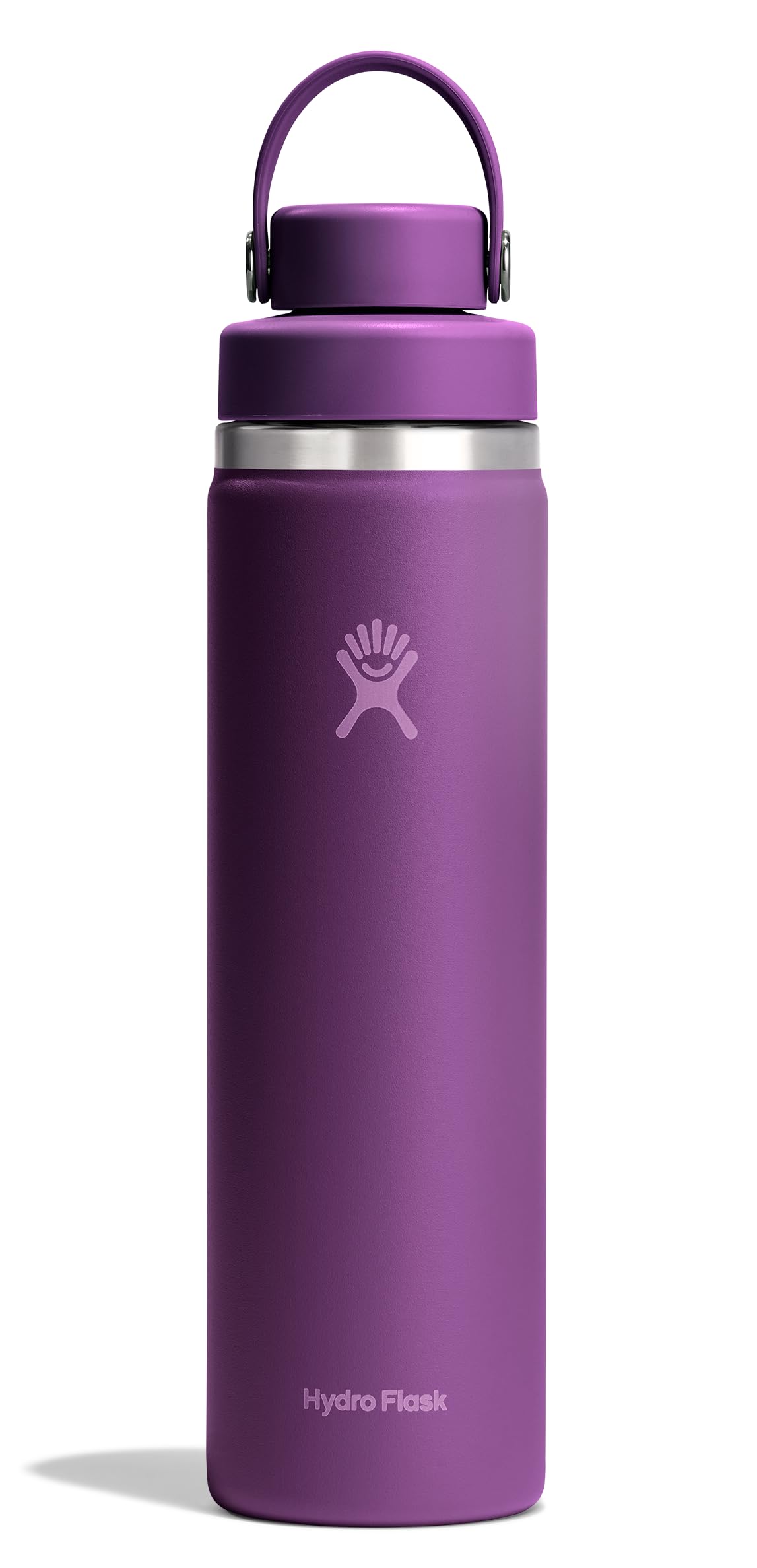 Hydro Flask Water Bottle - Insulated Stainless Steel - Wide Mouth Flex Chug Lid, Non Spill, Leakproof in 24 Oz Beachplum Purple