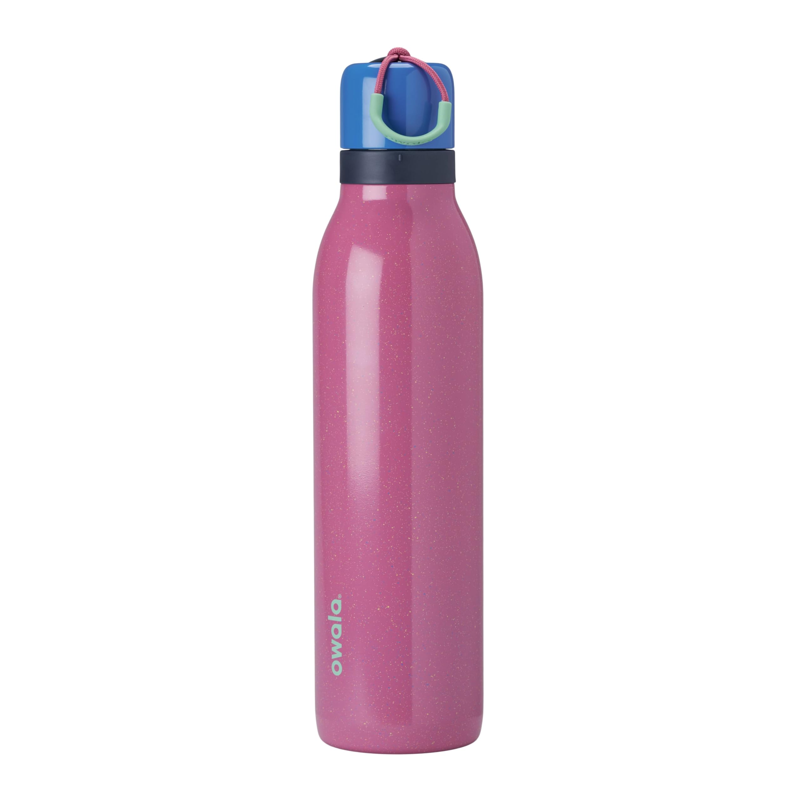 Owala FreeSip Twist Insulated Stainless Steel Water Bottle with Straw for Sports and Travel, BPA-Free, 24-oz, Bubble Gum