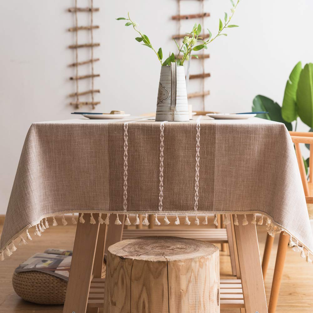 Pahajim Tablecloth Rectangle Tablecloth Table Cover for Outdoor Camping tablecloths Cotton Linen Table Cloths for Kitchen Dining