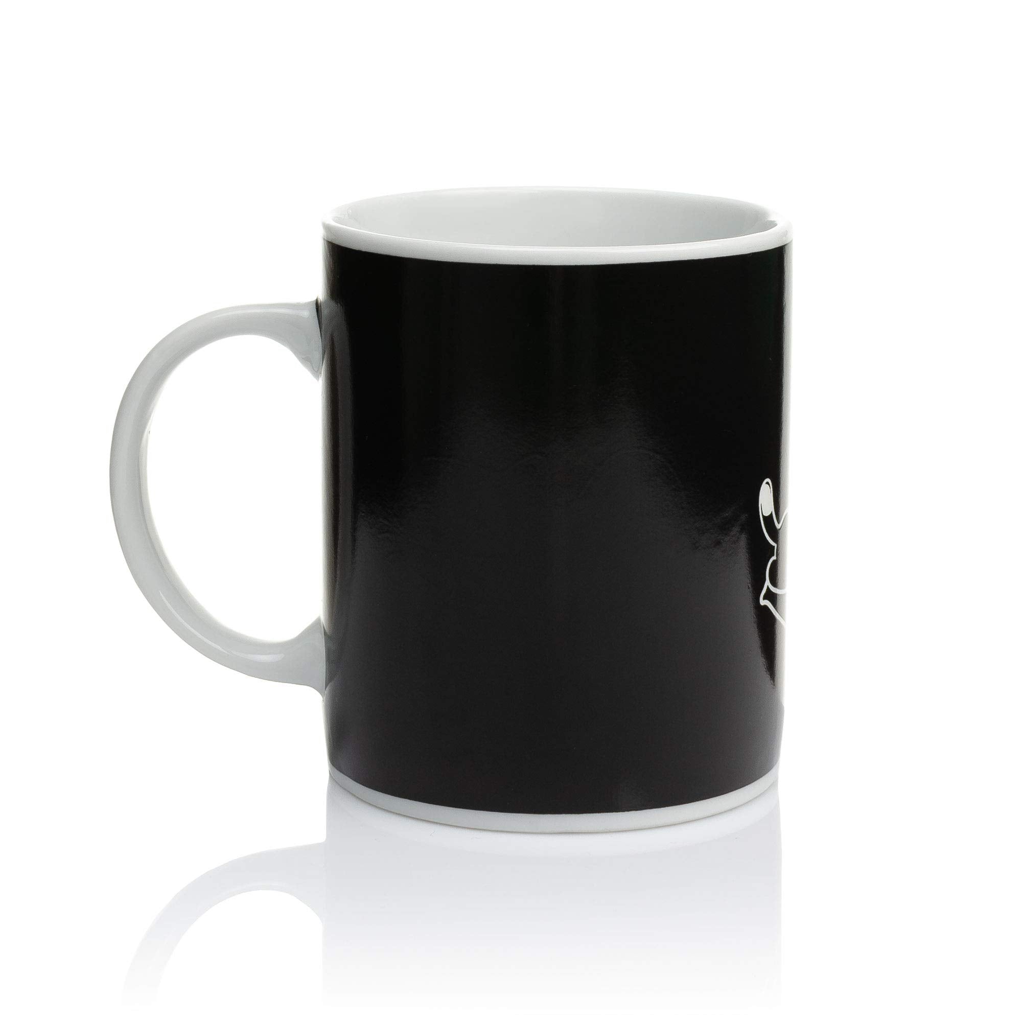 InGwest. Heat Sensitive Color Changing Coffee Mug with Funny Cat. Very Cute Magic Mug with Tongue on bottom.