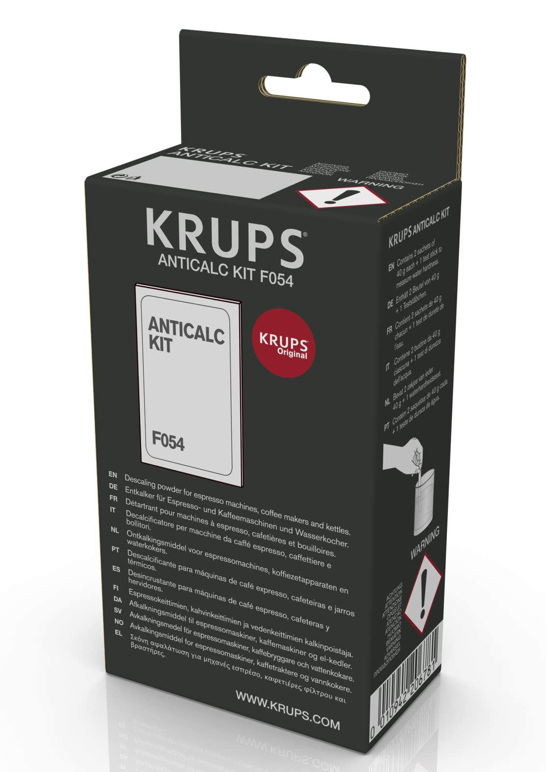 Krups F054 Descaling Powder For Kettles Coffee And Espresso Makers Fully Auto Machines Ea8442 And Ea8250