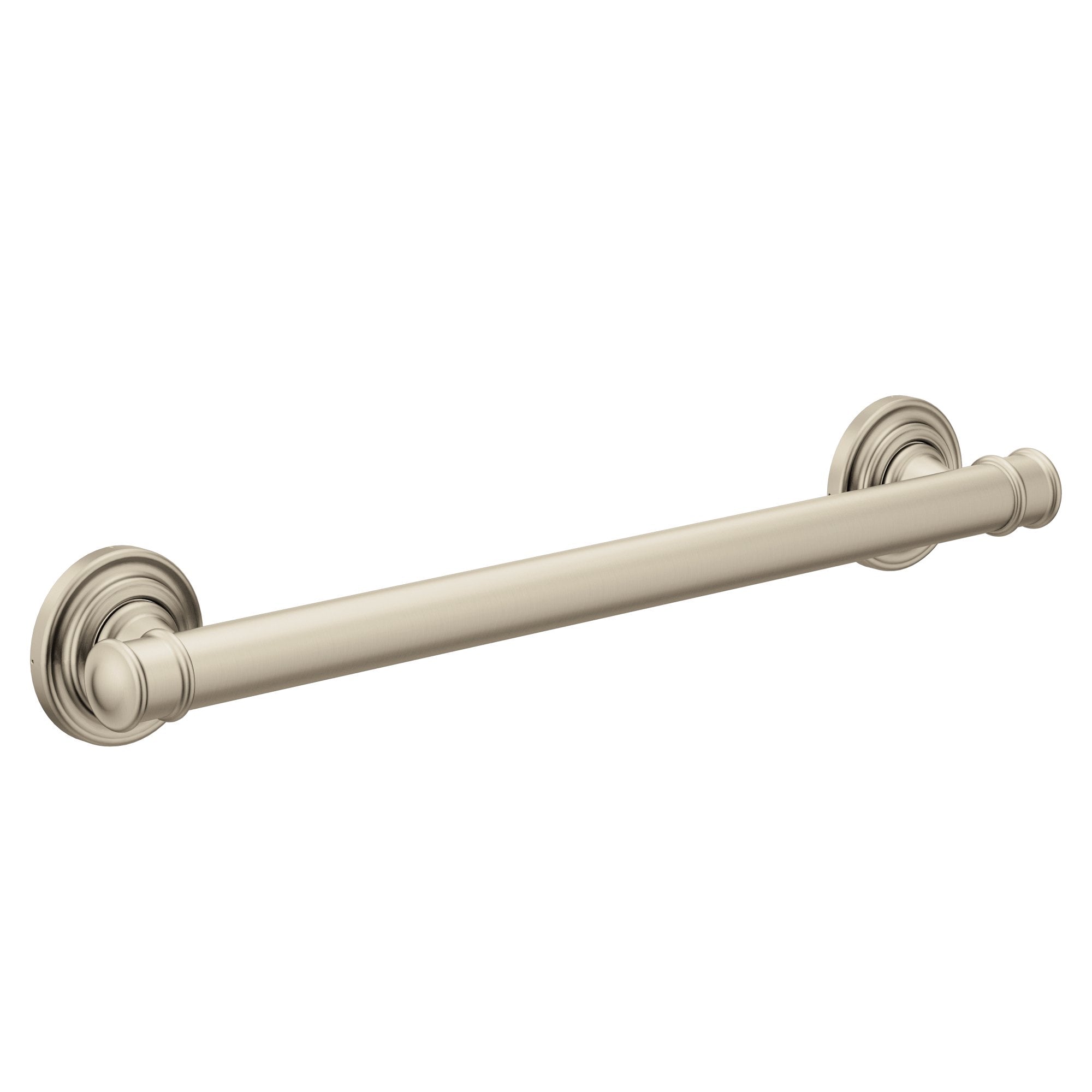 Moen Yg6424Bn Bathroom Safety 24-Inch Stainless Steel Traditional Bathroom Grab Bar, Brushed Nickel