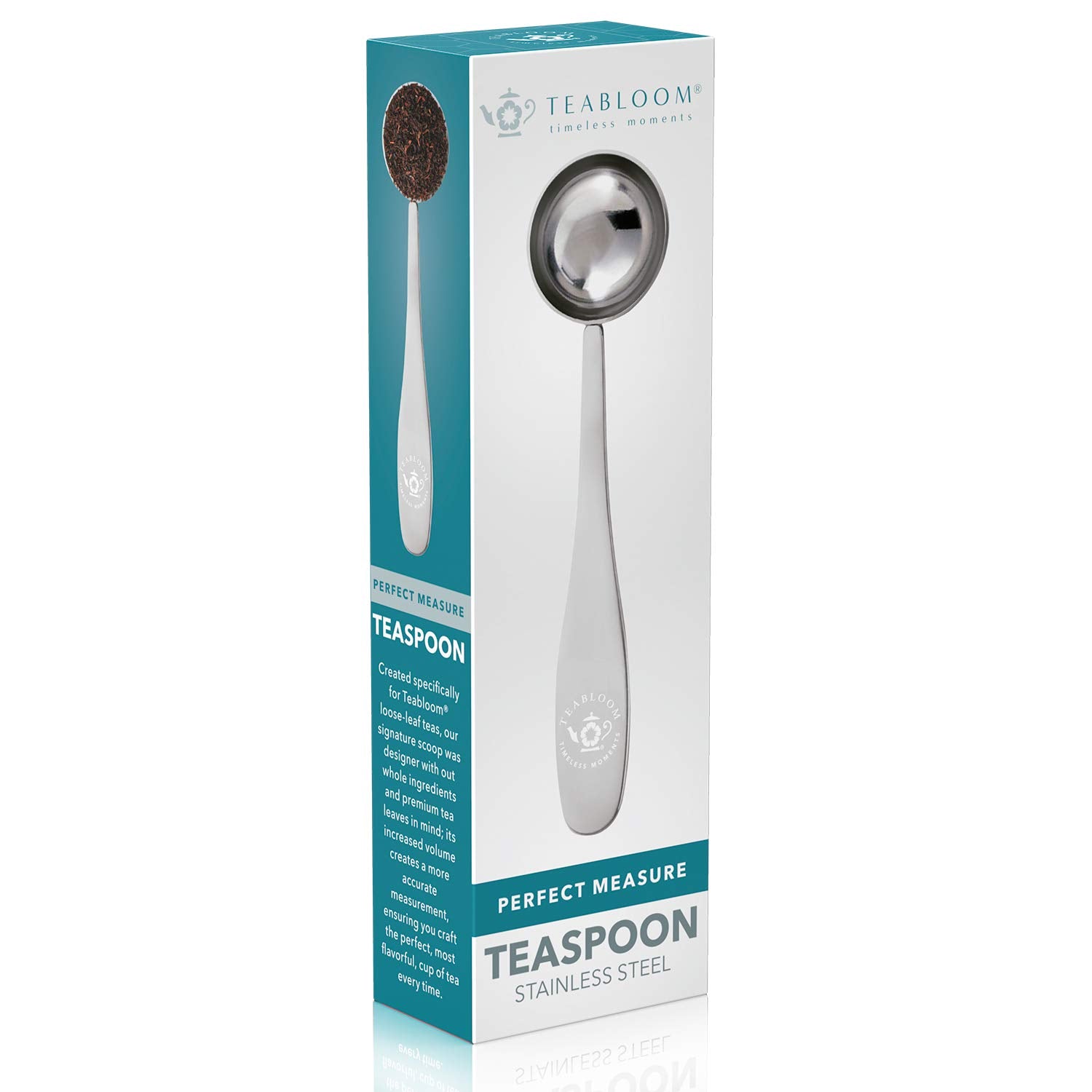Teabloom Perfect Measure Loose Leaf Tea Spoon - Premium Quality Stainless Steel Tea Scoop - Tea Connoisseur'S Choice