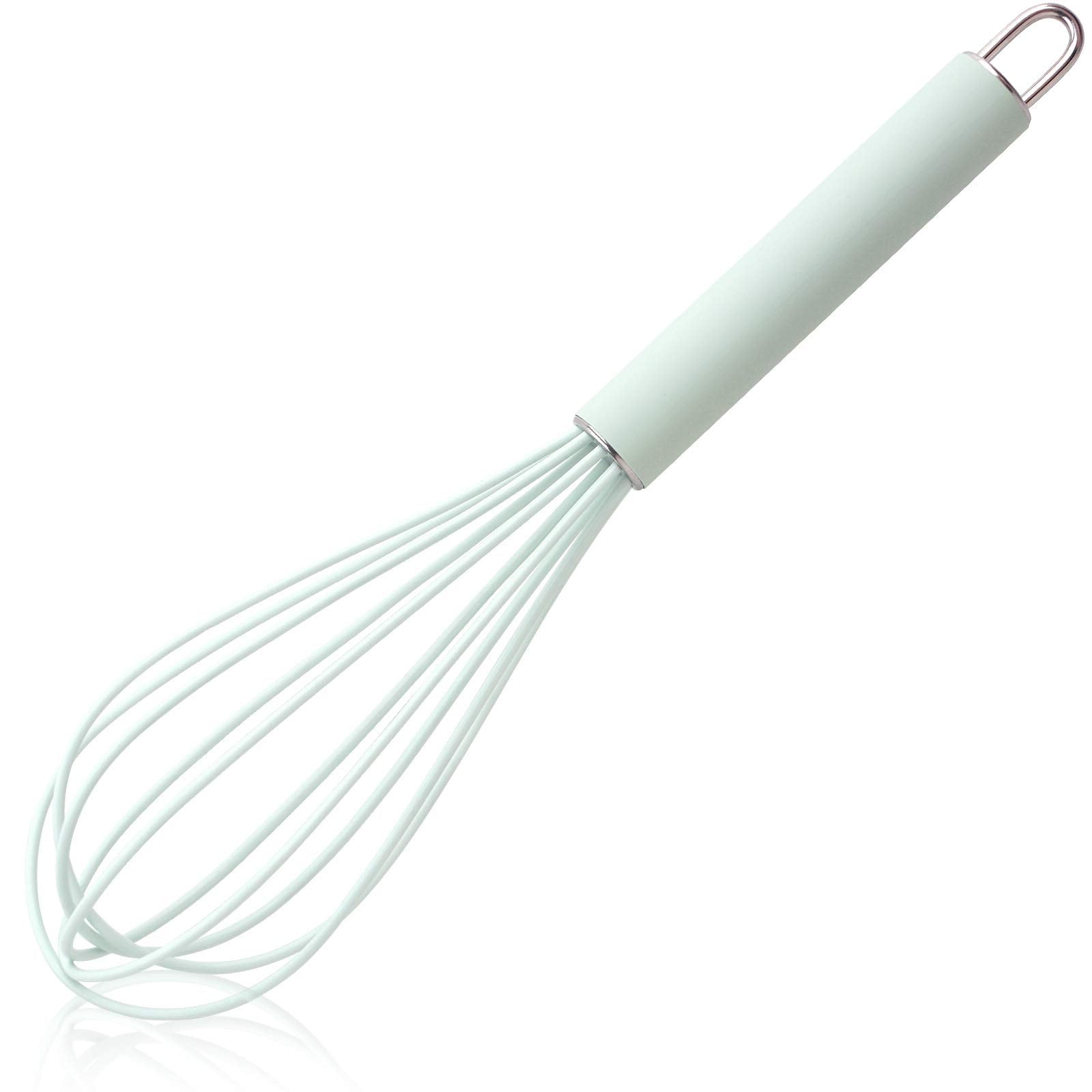 Gorgin High Temperature And Easy To Clean Silicone Whisk, Stirrer, 10 Inch, Grip Good Grip Design For Blending Whisking Beating 