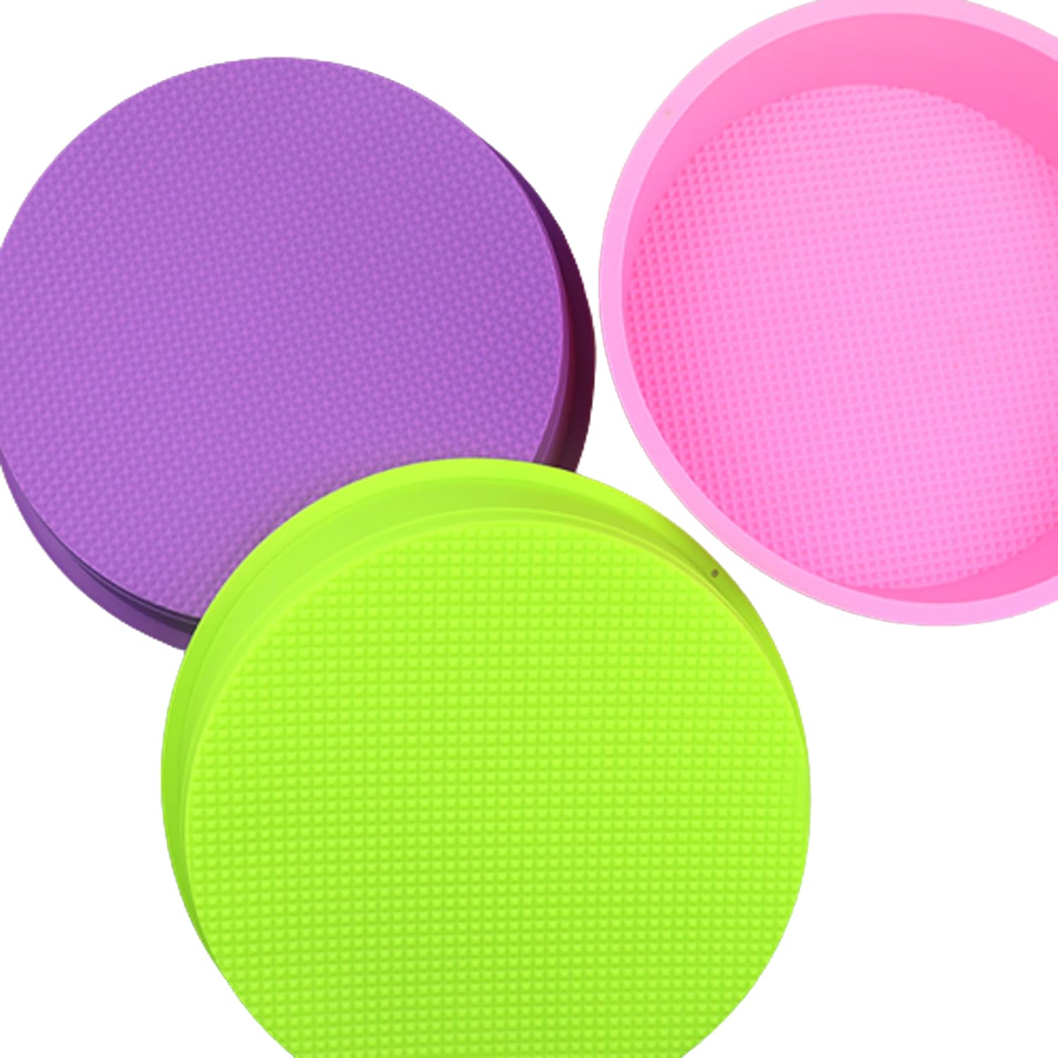 Dhieong Silicone Springform Pan Protector - 3 Pcs Water Bath Protector for 9-9.5 Inch Pans - Pink