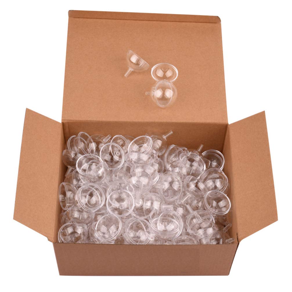 Healifty 50Pcs Clear Chocolate Holder Mini Chocolate Packaging Box Muffin Cupcake Holders Candy Case Flower Support Rack For Wed