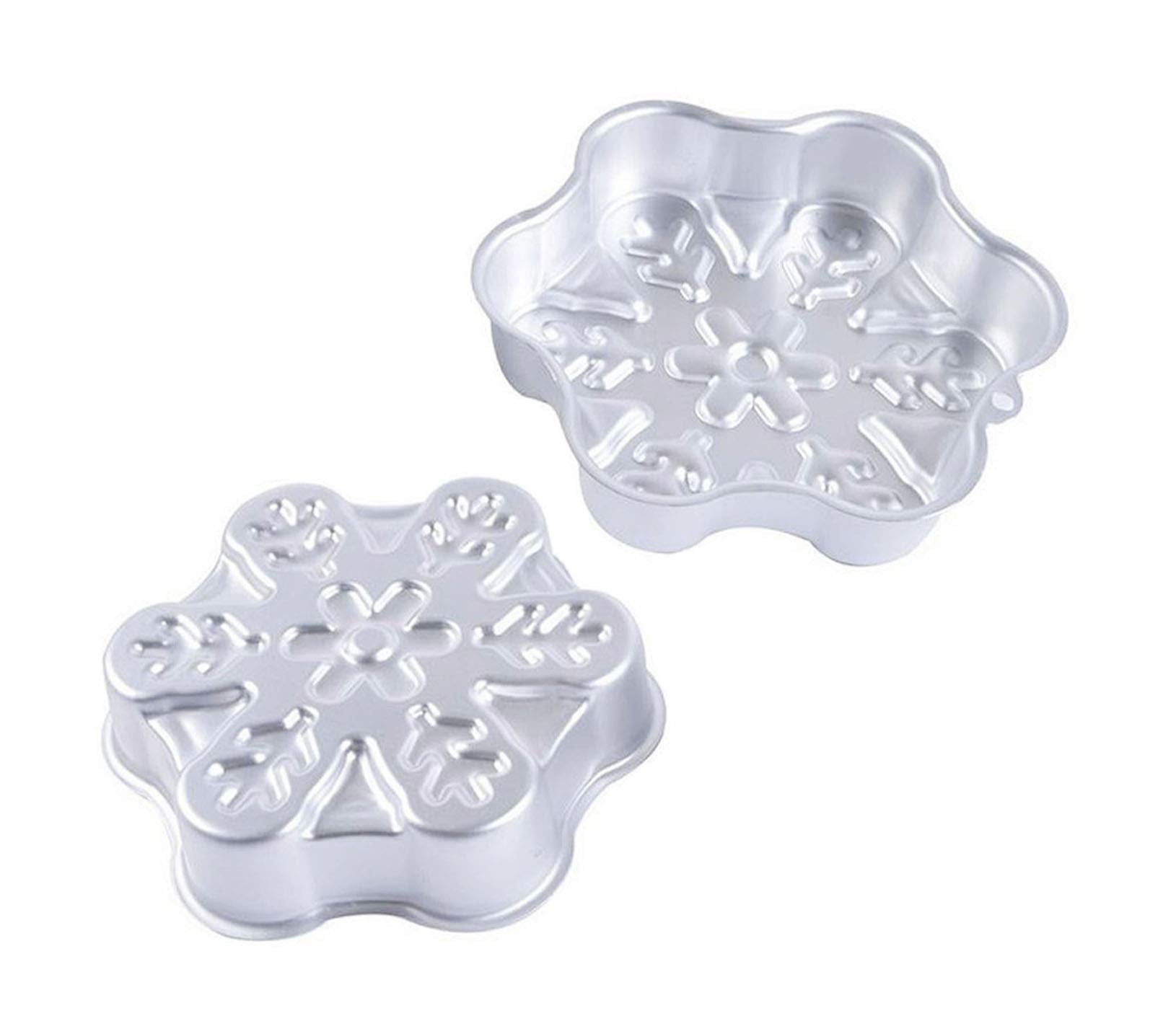 Zdywy 9 Inch Snowflake Shaped Aluminum 3D Baking Mould Cake Mold Tin Birthday Cake Pan - Snowflake