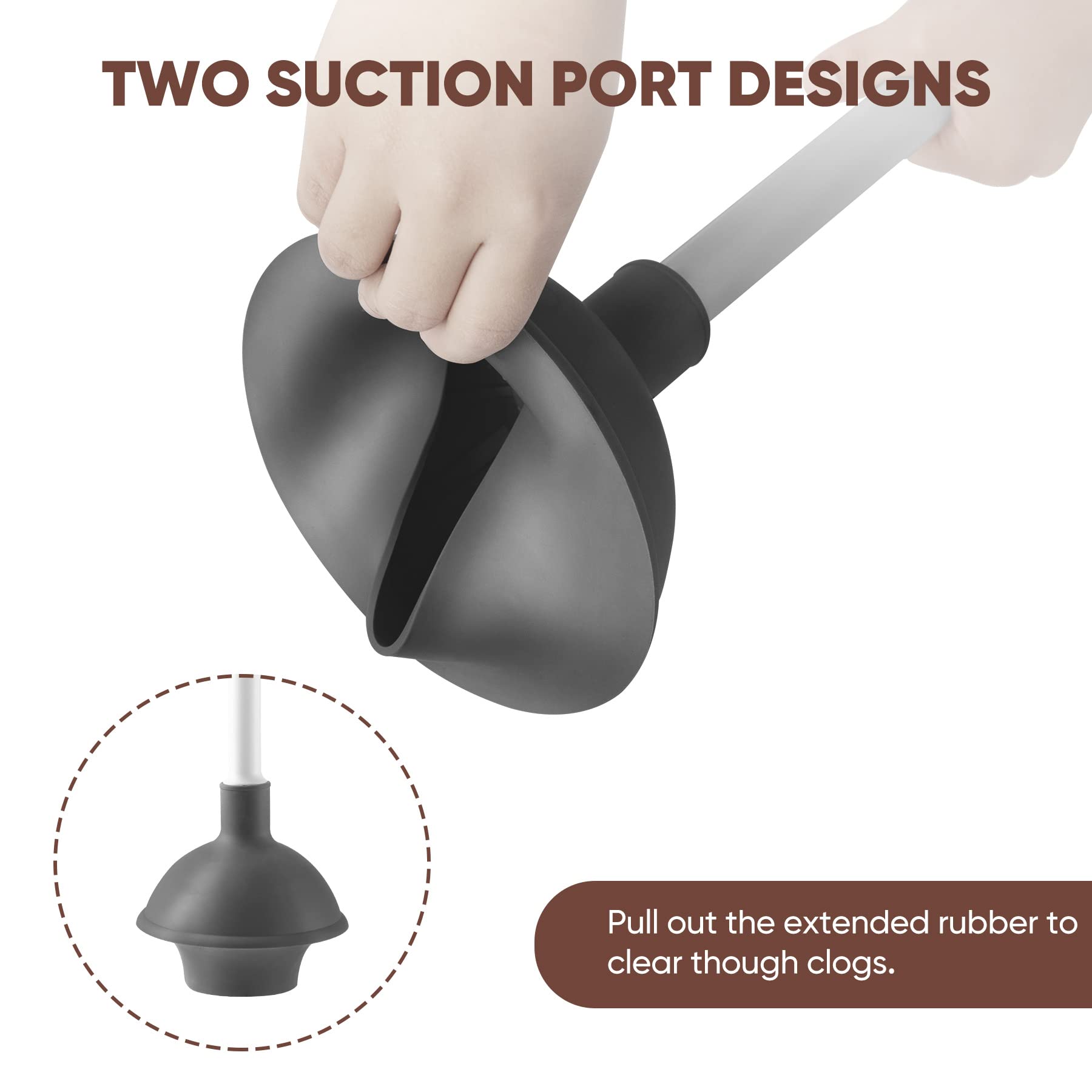Eyliden Toilet Plunger And Brush, 2 In 1 Toilet Bowl Brush Plunger Set With Holder, Bathroom Cleaning Tools Combo With Caddy Sta