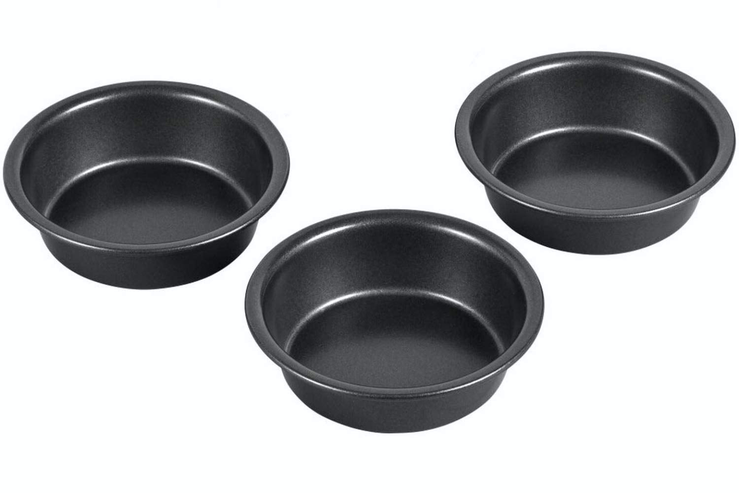Wilton Mini Round Cake Pans  STD  SilverWilton Non-Stick Mini Round Pan Set  3-Piece  Steel