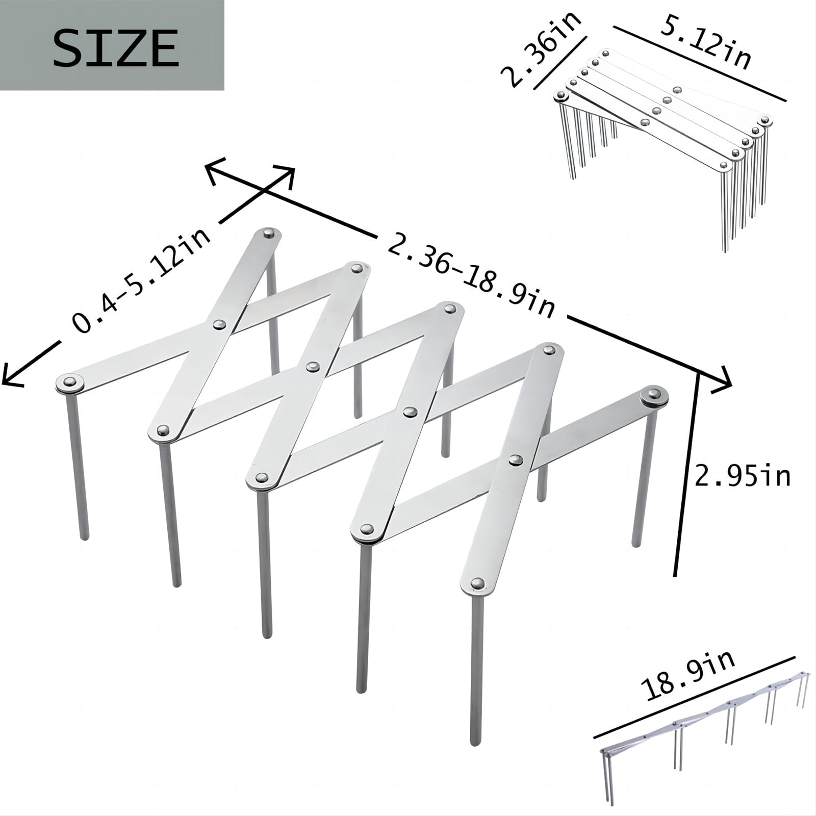 Greatlink Adjustable Pot Lid Organizers, Dish Rack To Store Houseware, Plate Rack While Cooking, Kitchen Cabinet Pantry Pan And