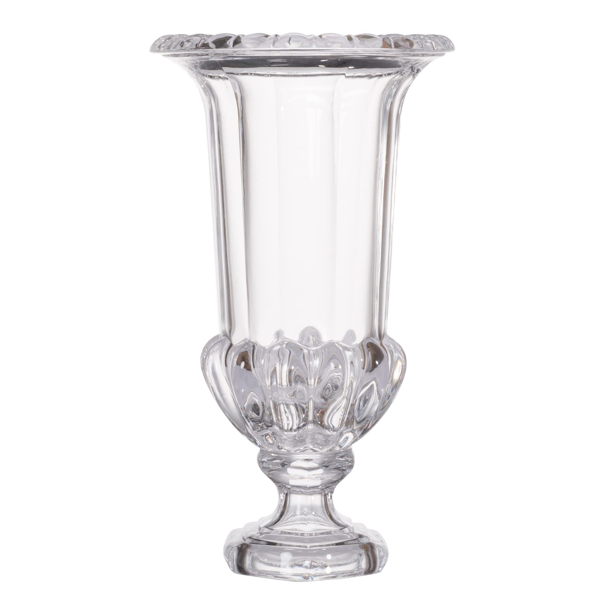 A&B Home 15 Large Glass Vase with Pedestal Classic Home Decor Table Top Centerpiece Display Container Wedding Party Event