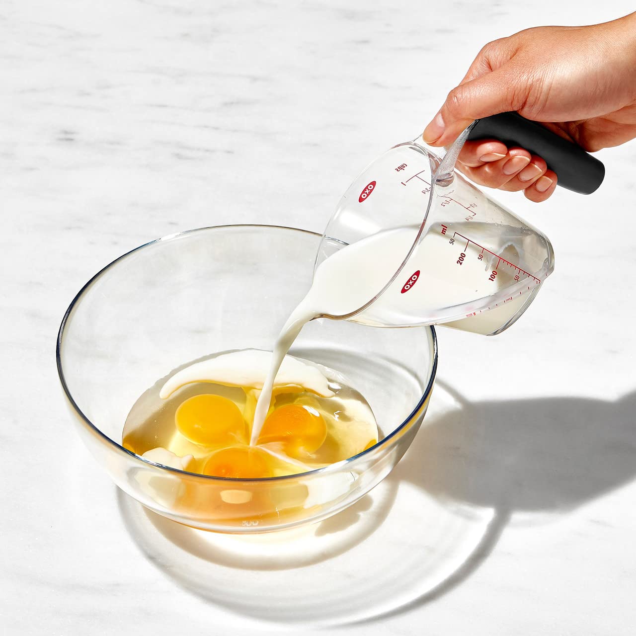 Oxo 1 Litre Angled Measuring Jug, Transparent