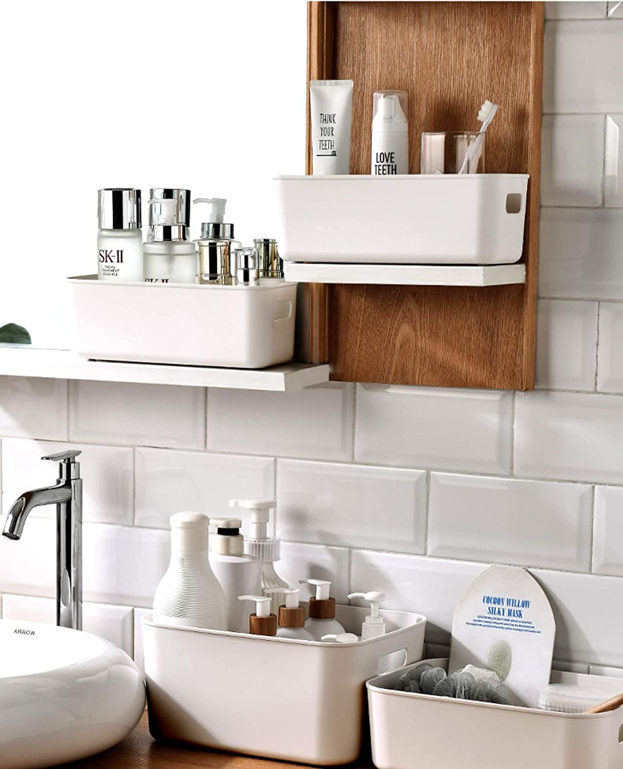 Amyup Set Of 8 Plastic Storage Bins,Versatile Kitchen Pantry Organization And Storage,For Plastic Storage Container Under Bed,Un